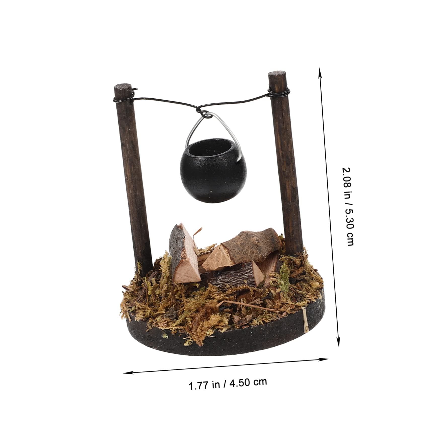 Vaguelly Delicate Miniature Outdoor Stove - Tiny Wooden Stove for Dollhouse & Fairy Garden Decor - Perfect for Indoor Miniature Displays & Outdoor Fairy Garden Scenes