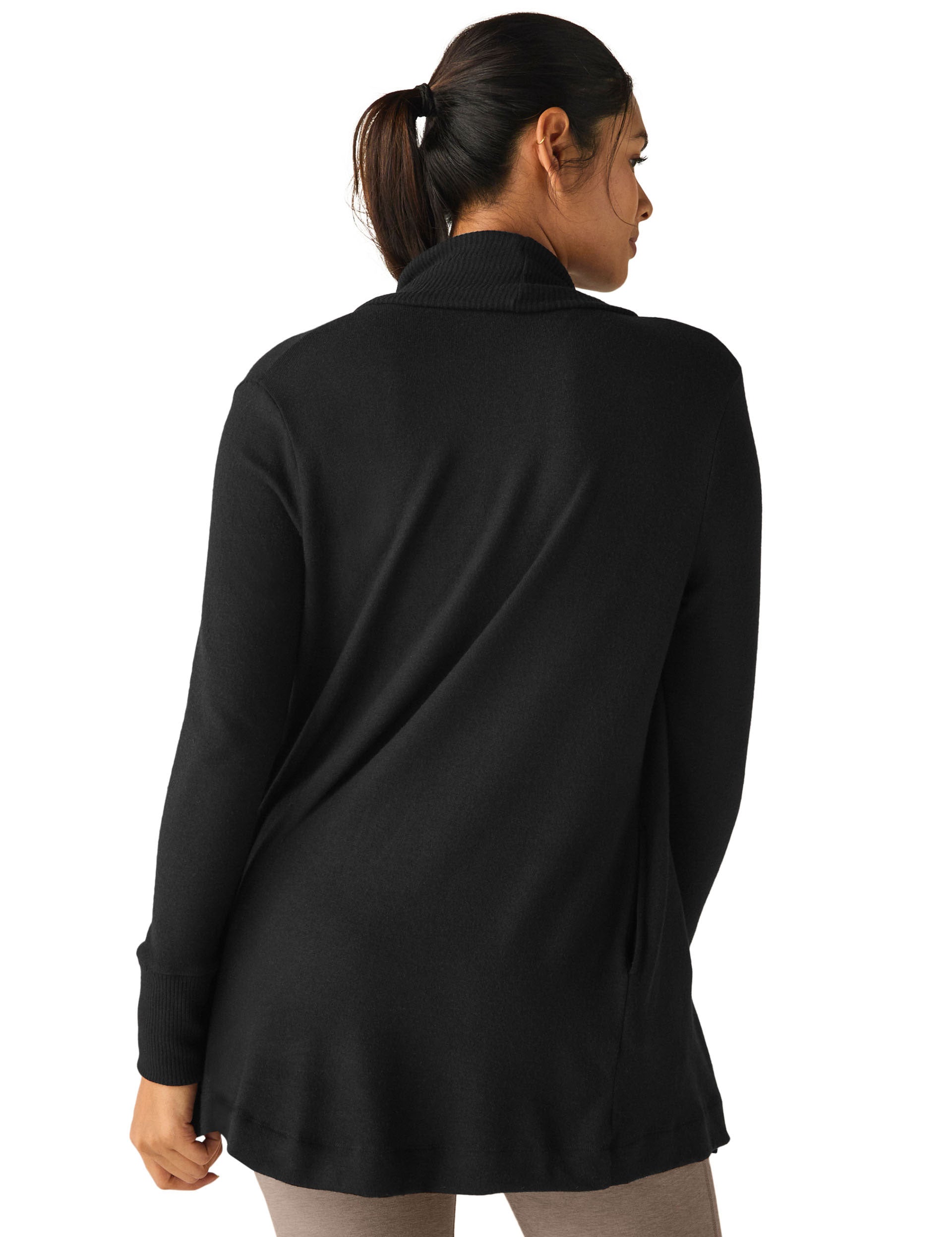 Relax Rib Cardigan for Women - Soft & Cozy Black Knit Sweater | Perfect for Casual Wear, Layering & Fall Fashion