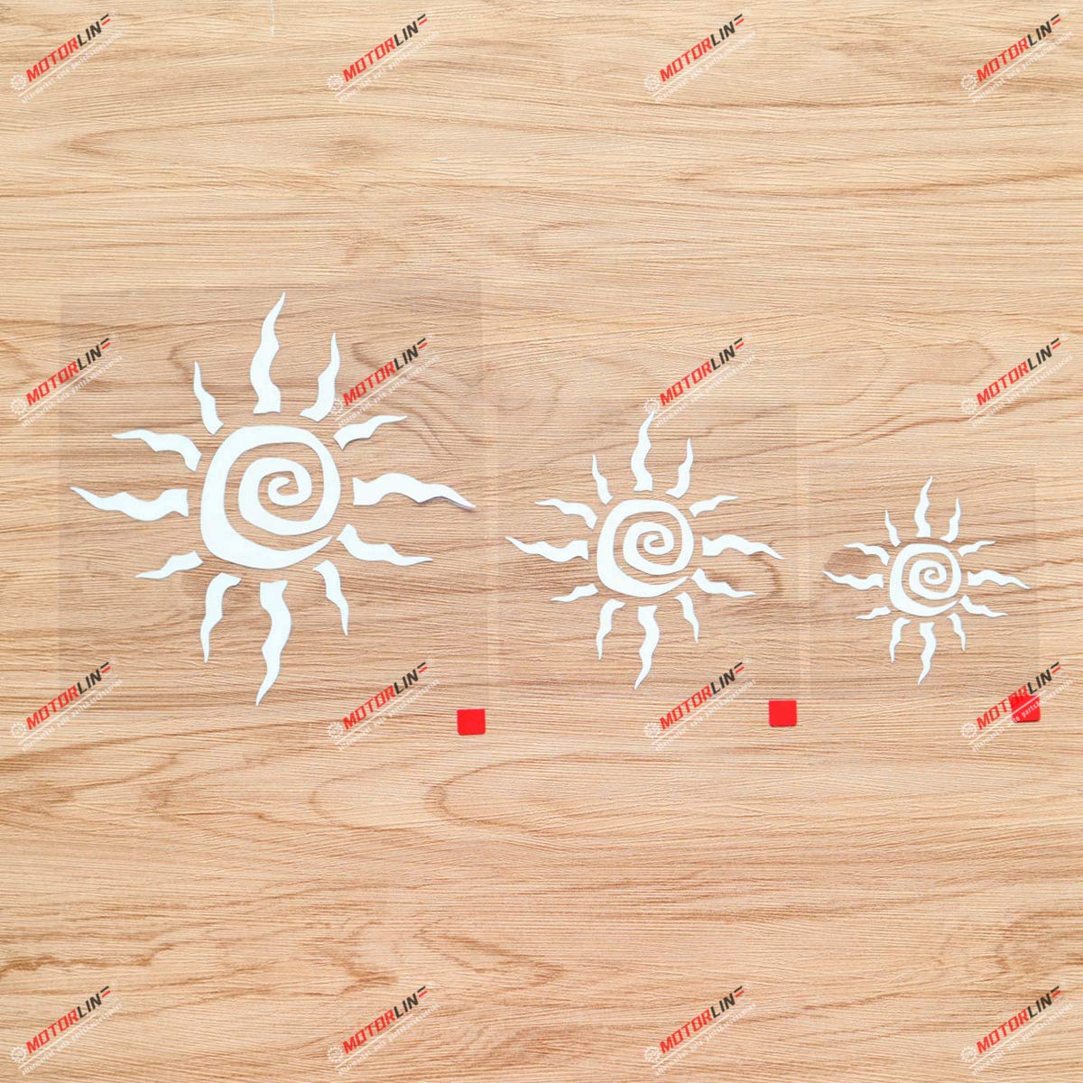 Tribal Sun Spiral Vinyl Decal Stickers - 3 Pack (3