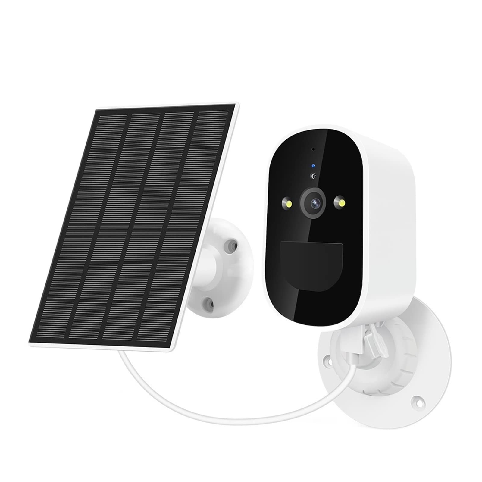 Wireless Solar Security Camera Outdoor - 1080P Full HD Solar WiFi IP Camera with 6000mAh Battery & Night Vision | Includes 128GB SD Card | Ideal for Home Security, Yard Monitoring & Property Protection