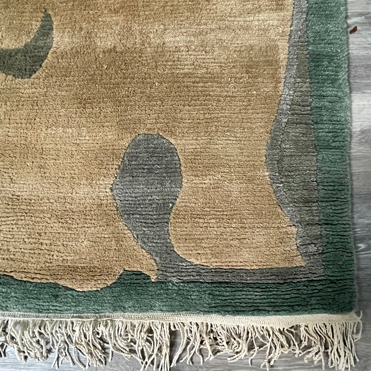 Stylish Sea Green & Brown Area Rug - Soft & Durable for Living Room, Bedroom, or Office Decor