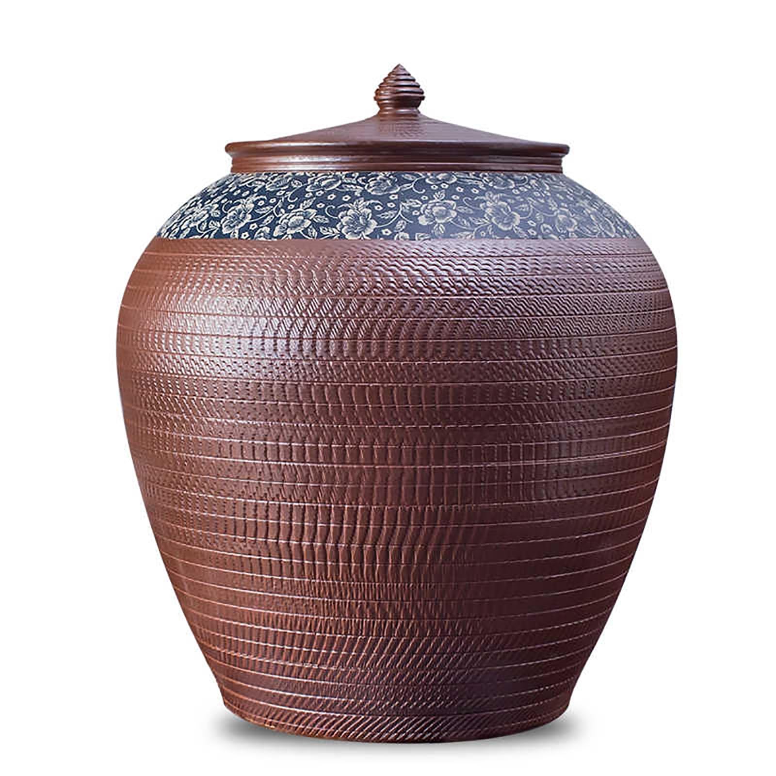 Premium Ceramic Rice Storage Container with Airtight Lid - 10/25/50KG Large Capacity Grain Dispenser for Kitchen Pantry - Ideal for Storing Rice, Beans, Corn, Wheat & Oatmeal - Perfect for Home, Restaurant & Bulk Food Storage