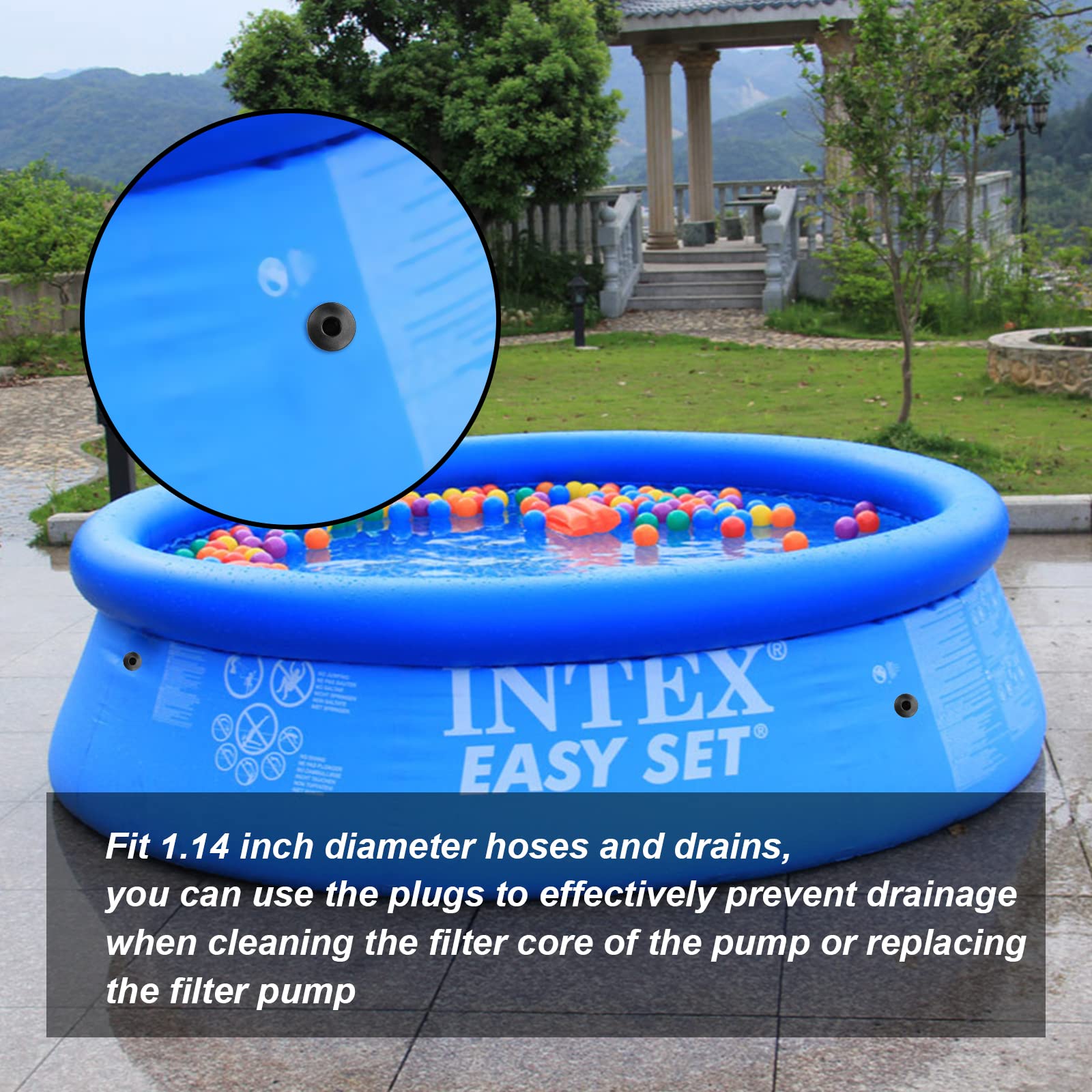 Replacement Ground Swimming Pool Filter Pump Strainer Hole Plug Stopper for INTEX - 2 Pack - Perfect for Pool Maintenance & Leak Prevention