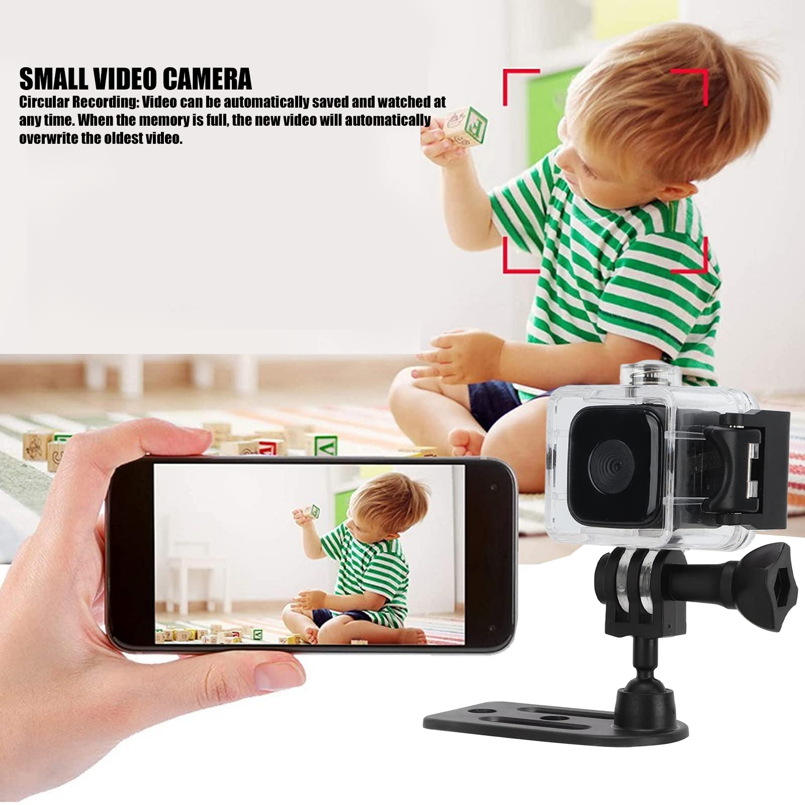 VBESTLIFE Mini Security Camera 1080P HD - Wireless Indoor/Outdoor Night Vision Camera with Motion Detection for Home, Baby Monitor, Pet Surveillance & Car Security