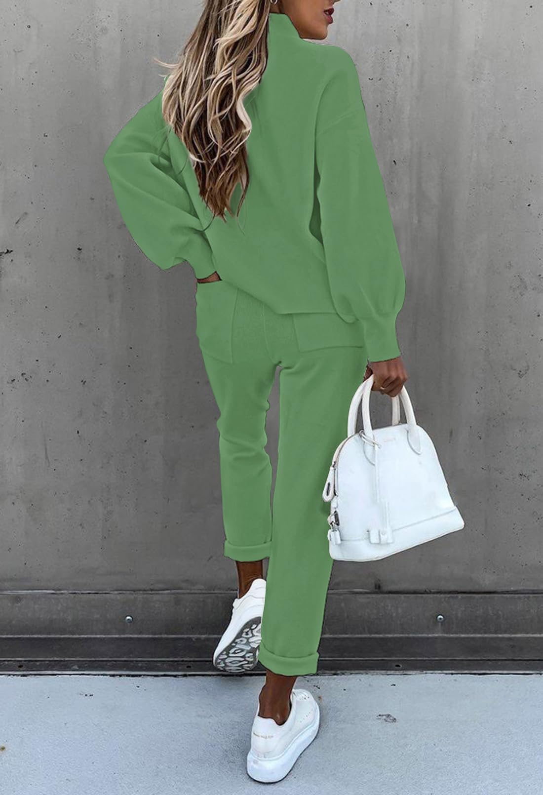 Fixmatti Women's 2 Piece Outfits - Long Sleeve Pullover Sweatshirt & Jogger Pants Sweatsuit Set | Casual Loungewear for Yoga, Running & Home Comfort