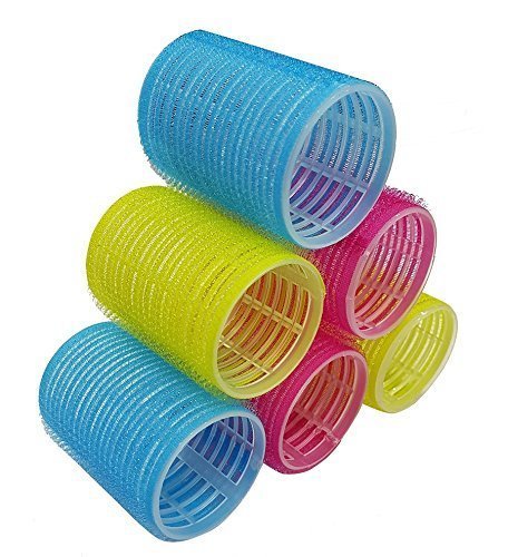6-Piece Morges Hair Curler Set for Women & Girls - Multi-Color Spiral Rollers for Beach Waves & Party Hairstyles