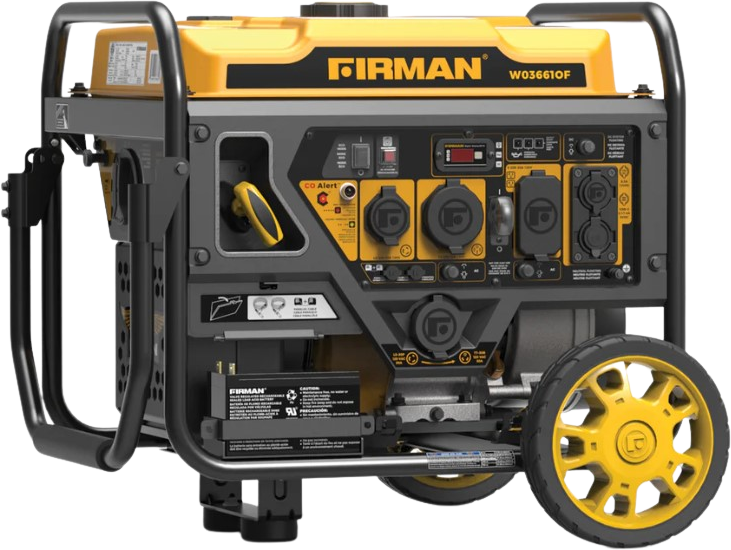 Firman W03661OF 3650W/4500W 50 Amp Gas Powered Inverter Generator with CO Alert - Portable Power for Camping, RV Trips & Emergency Backup