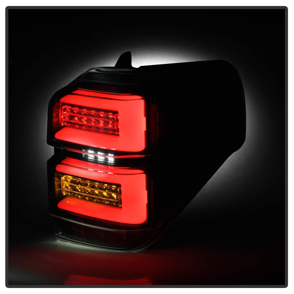 ACANII LED Tail Lights for 2010-2020 Toyota 4Runner - Black Housing Full LED Tube with Sequential Turn Signals (Pair) | Upgrade Your SUV's Style & Safety for Night Driving & Off-Road Adventures