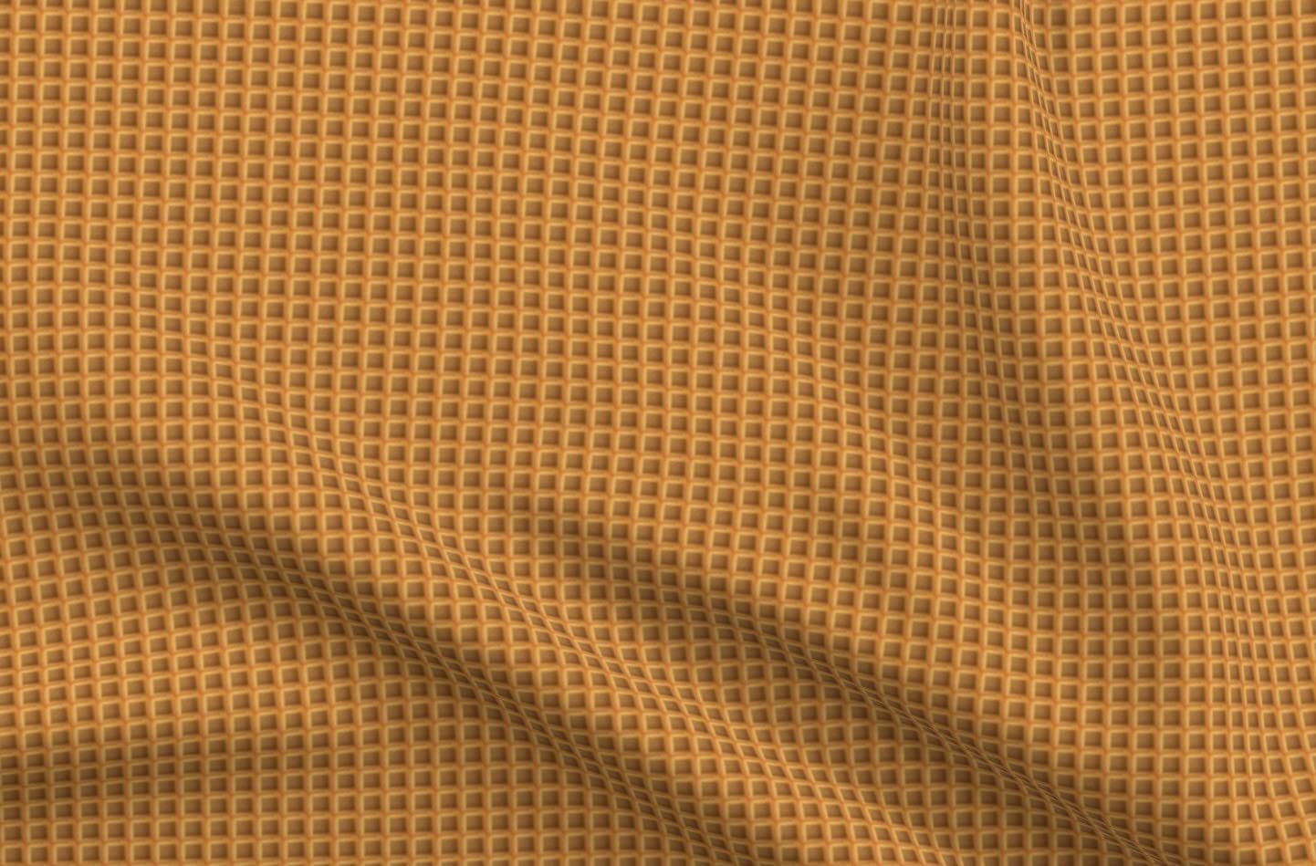 Waffle Pattern Breakfast Kitchen Food Novelty Printed Upholstery Velvet Fabric by The Yard - Premium Home Decor & Apparel Material for DIY Projects, Curtains, and Cushion Covers
