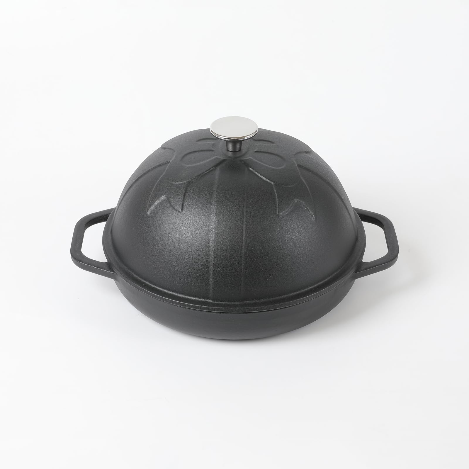 HAWOK 9.8 Inch Pre-Seasoned Cast Iron Bread Baking Pan with Cloche Lid - Perfect for Sourdough, Artisan Loaves & Dutch Oven Cooking - Ideal for Home Bakers & Outdoor Camping Use