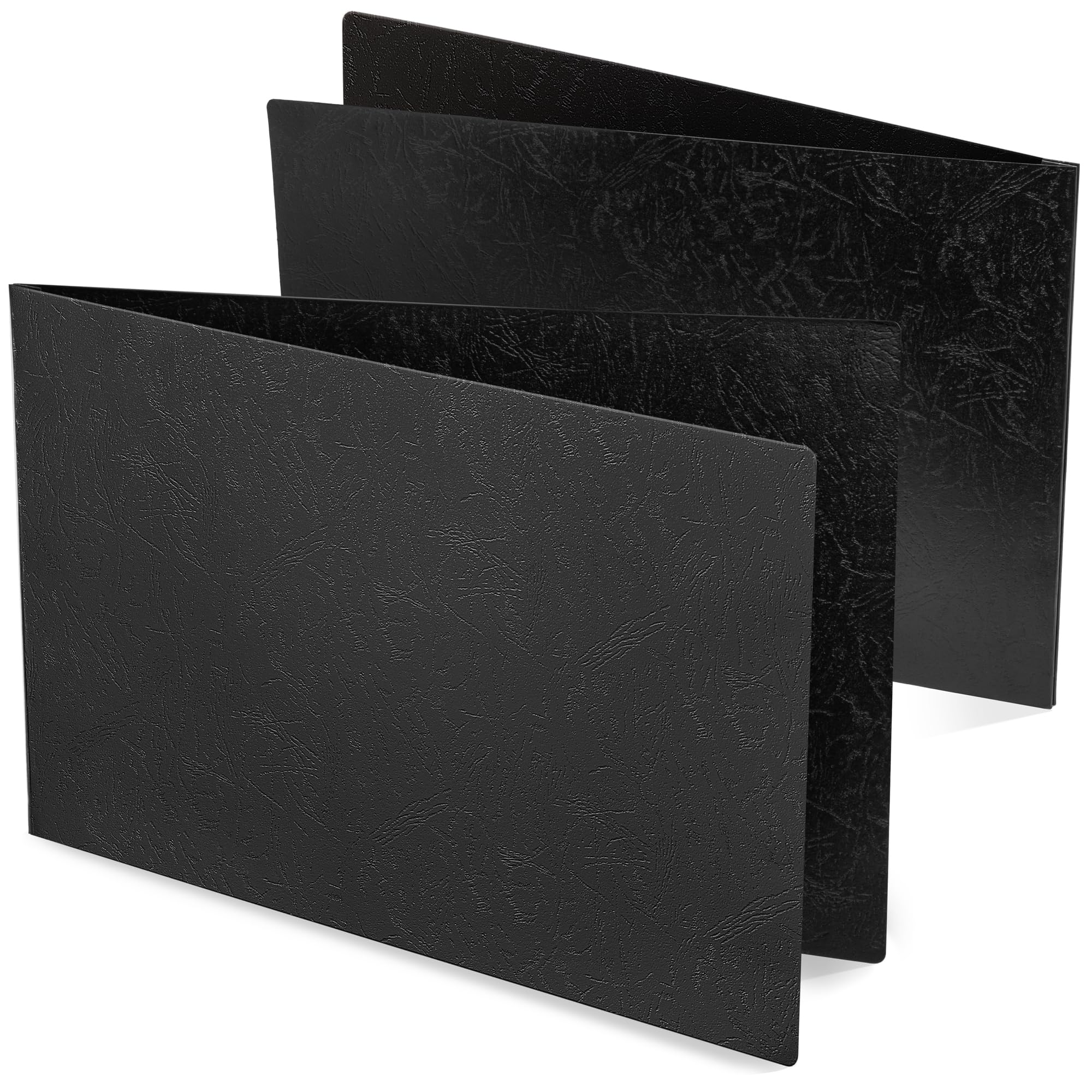 11x17 Pressboard Report Covers - 10 Pack Professional Blueprint Binders with 3-Inch Fastener, 500-Sheet Capacity - Large Format Document Organizer for Tabloid Size (Black) - Perfect for Architects, Engineers, and Office Storage