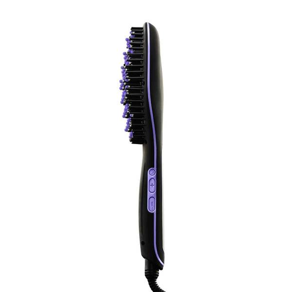 RELAXUS Violet Hair Straightening Brush - Professional Ionic Ceramic Flat Iron for Smooth & Shiny Hair - Perfect for Home & Salon Styling