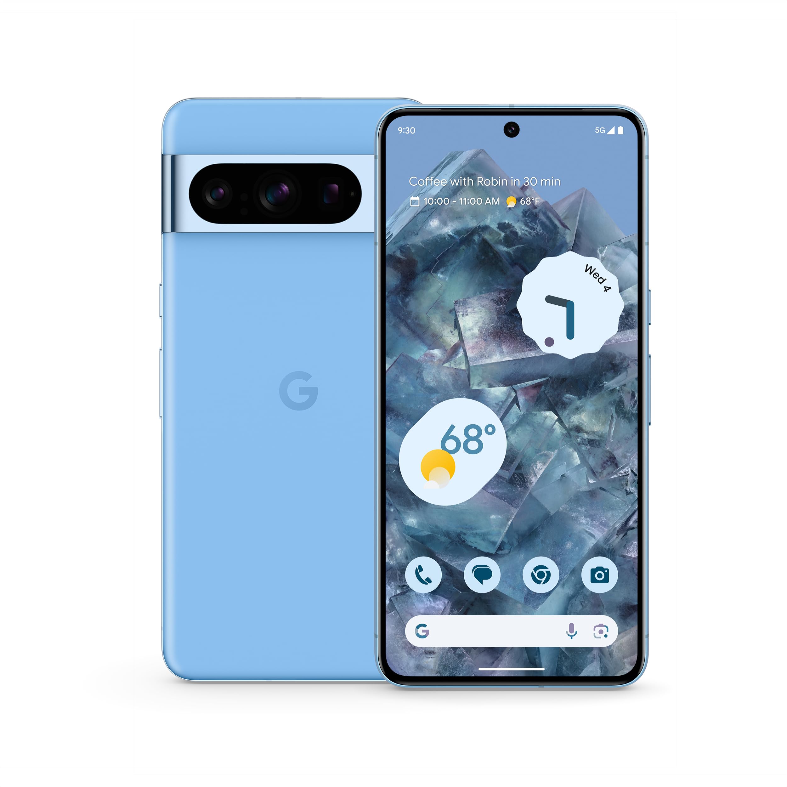 Google Pixel 8 Pro Unlocked Android Smartphone - 128GB Storage, Telephoto Lens, Super Actua Display, 24-Hour Battery (Bay Color) - Perfect for Photography, Work & Travel