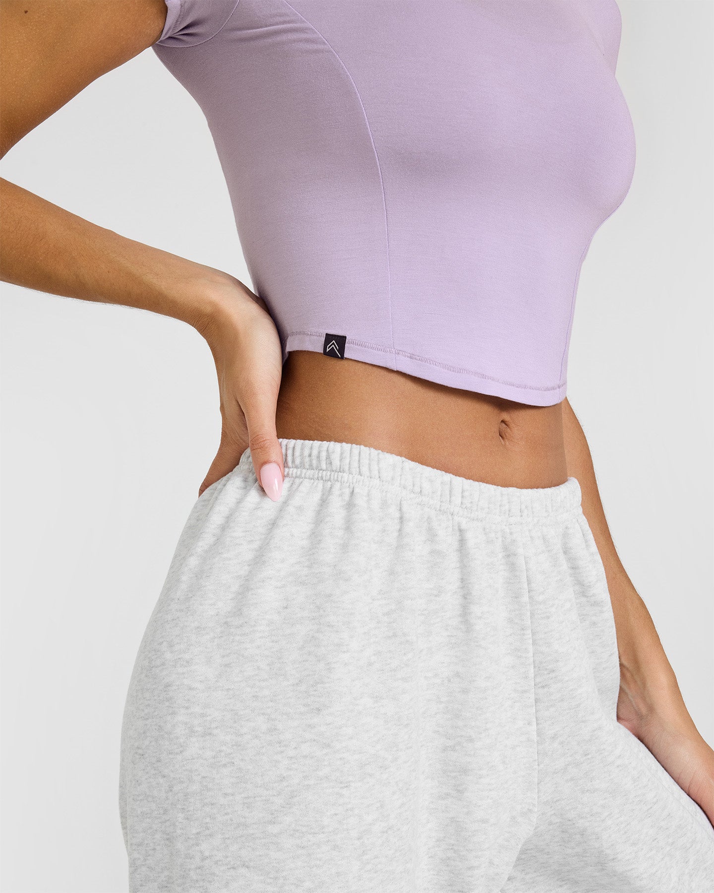 Mellow™ Soft Mid Short Sleeve T-Shirt for Women - Comfortable Wisteria Purple Cotton Tee | Casual Wear, Summer Outfits, Lounge & Everyday Comfort