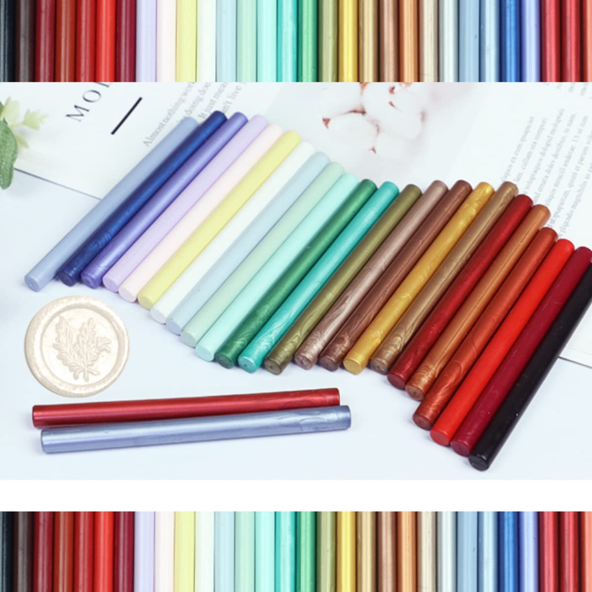 ONWISE 20pcs Wine Red Wax Seal Sticks for 0.43