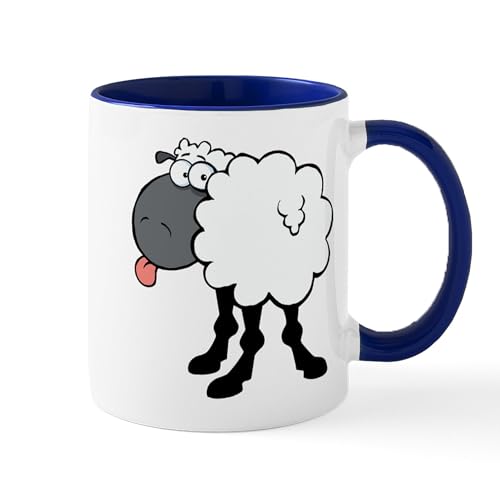 White/Navy Inside - Sheep Mug
