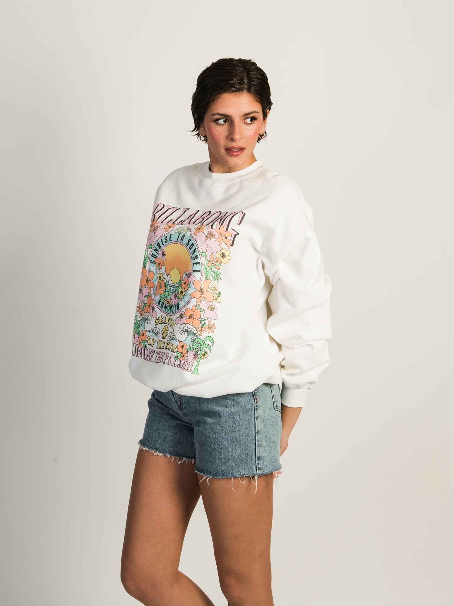 BILLABONG Ride In Oversized Crewneck Sweatshirt - Comfortable & Stylish Unisex Pullover for Casual Wear, Street Fashion & Outdoor Activities