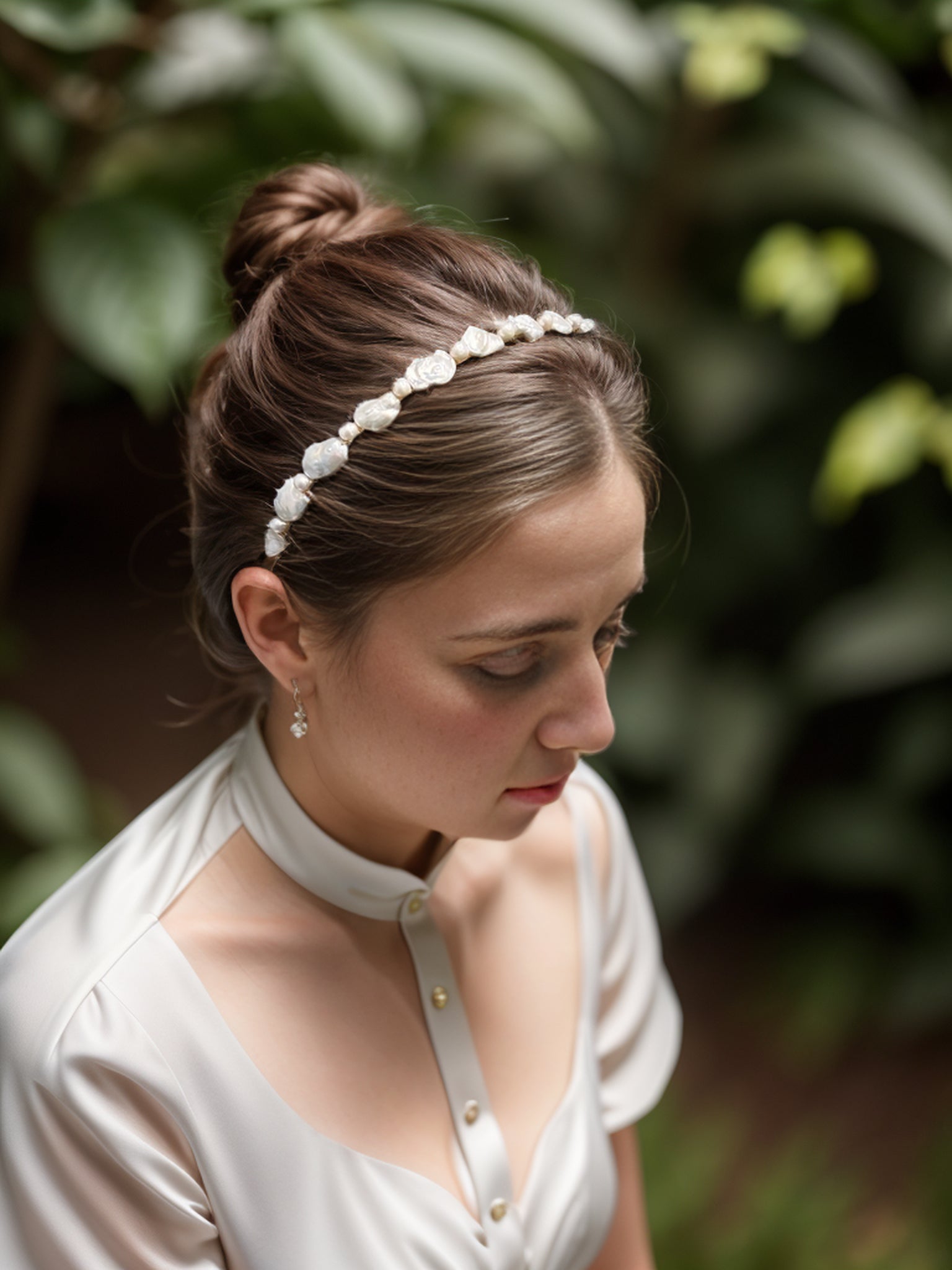 Handmade Irregular Freshwater Pearl Hair Band LH002 - Elegant Boho Hair Accessory for Weddings, Parties & Everyday Wear