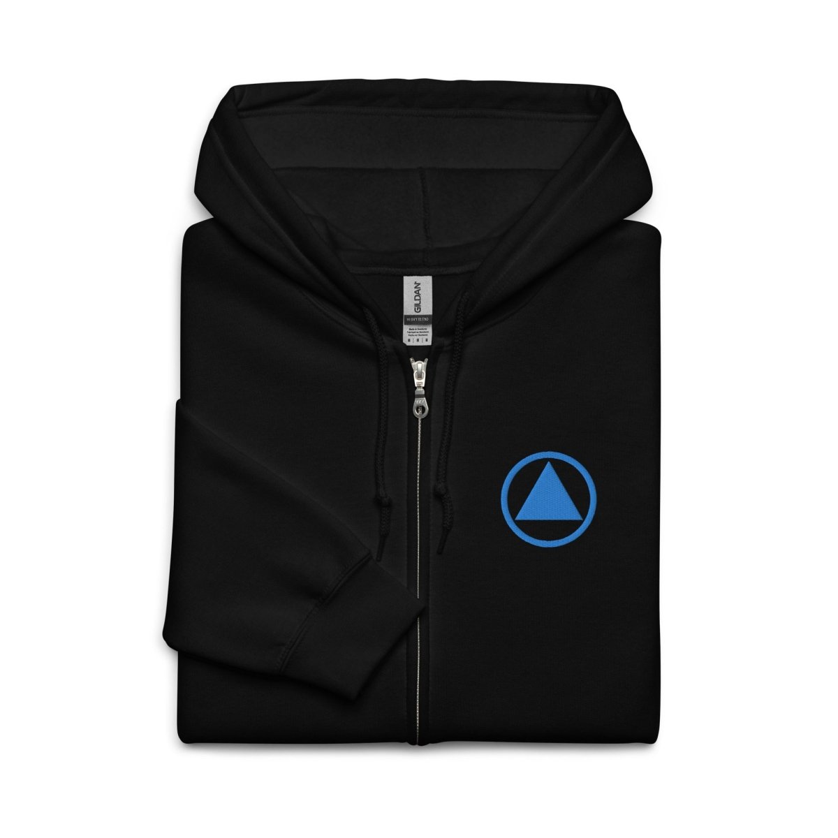 Strength Triangle Zip Hoodie - Unity, Service, Recovery Motif | Comfortable Pullover for Daily Wear & Recovery Support
