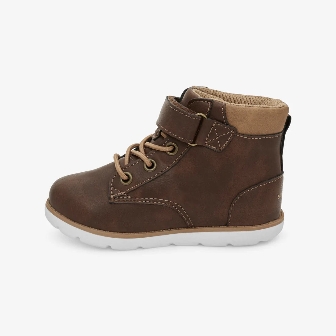 Stride Rite Brown Leather Baby & Toddler Boots - Waterproof Winter Boots for Boys & Girls - Comfortable First Walking Shoes for Infants 12-24 Months - Perfect for Outdoor Play & Cold Weather Adventures