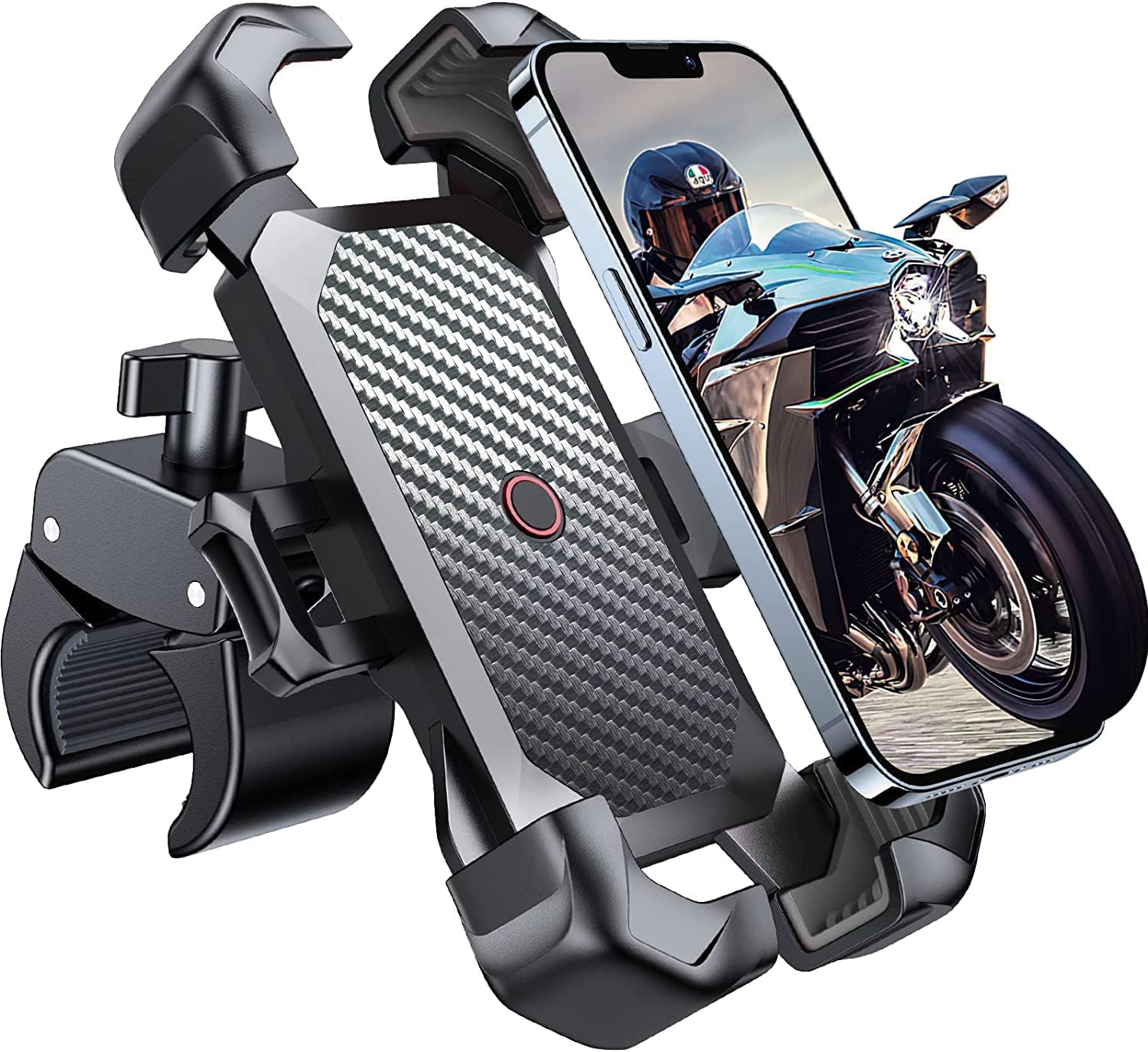 JOYROOM Motorcycle Phone Mount - 1 Second Auto Lock, Military-Grade Anti-Shake (100mph), Universal Bike Phone Holder for iPhone, Samsung & All Smartphones - Quick 10-Second Installation - Perfect for Road Trips, Commuting & Adventure Riding