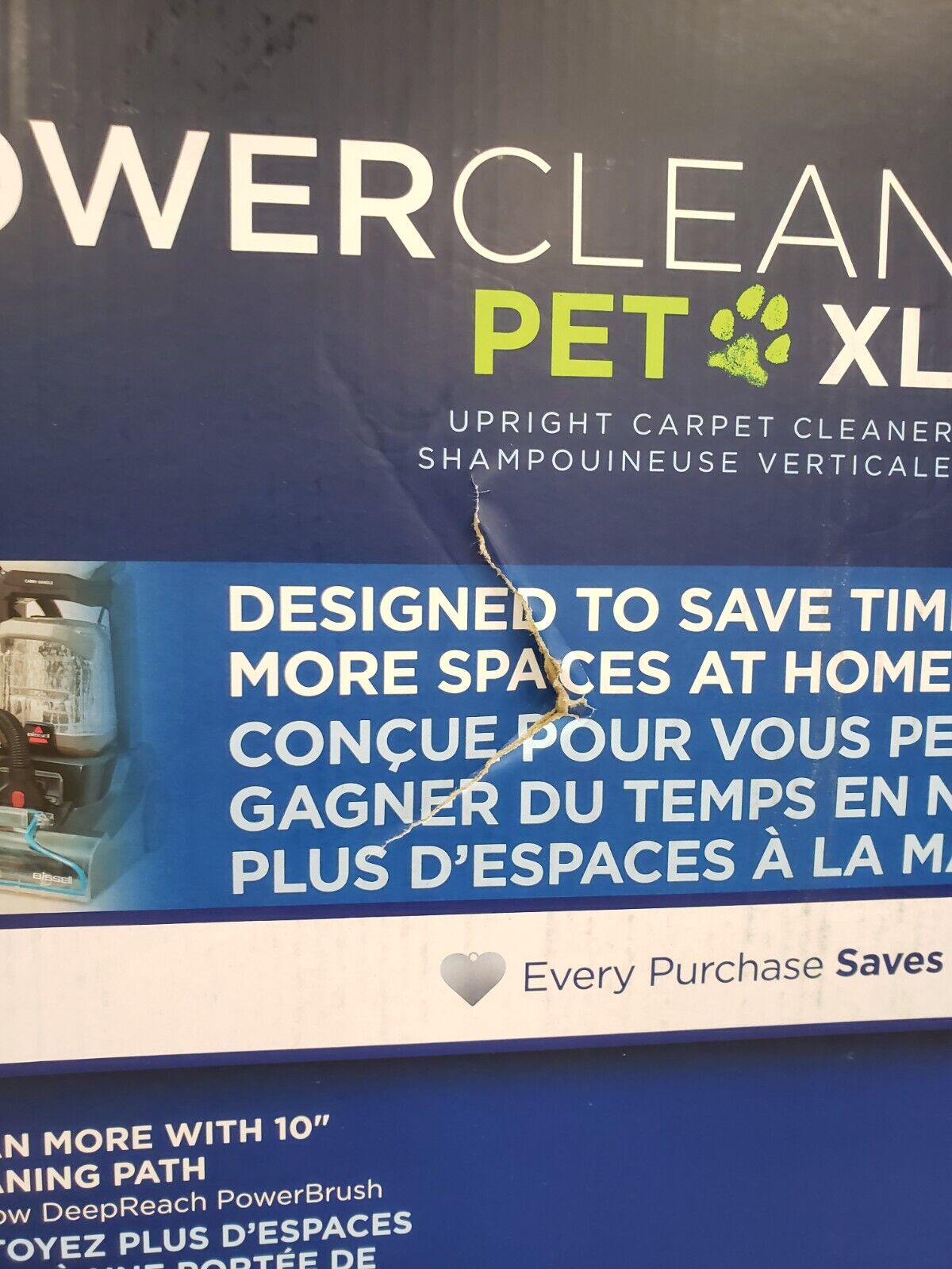 Bissell 3748C Power Clean Pet XL Carpet Cleaner - Heavy Duty Deep Cleaning for Pet Hair & Stains - Perfect for Homes with Pets & High Traffic Areas