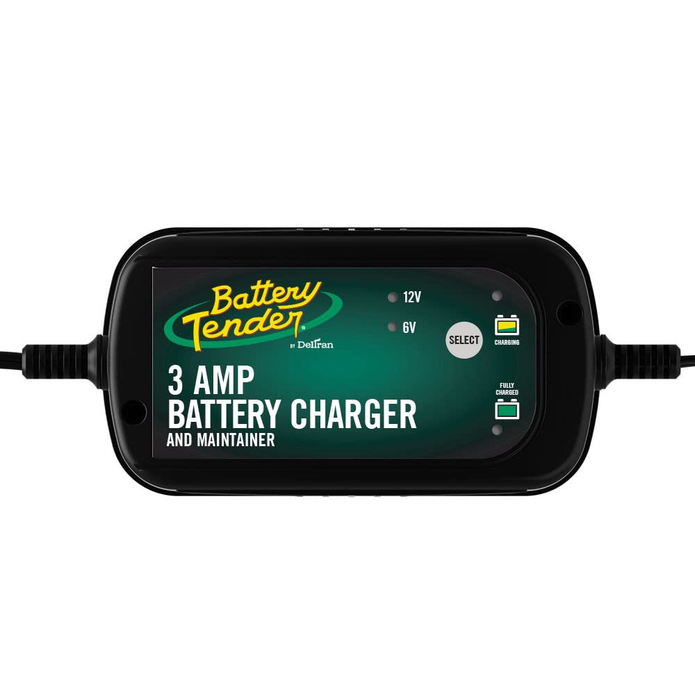 Battery Tender 3 AMP 6V/12V Car Battery Charger & Maintainer - Fully Automatic Automotive Charger for Cars, SUVs, Trucks (Model 022-0202-COS) - Perfect for Winter Storage & Long-Term Vehicle Maintenance