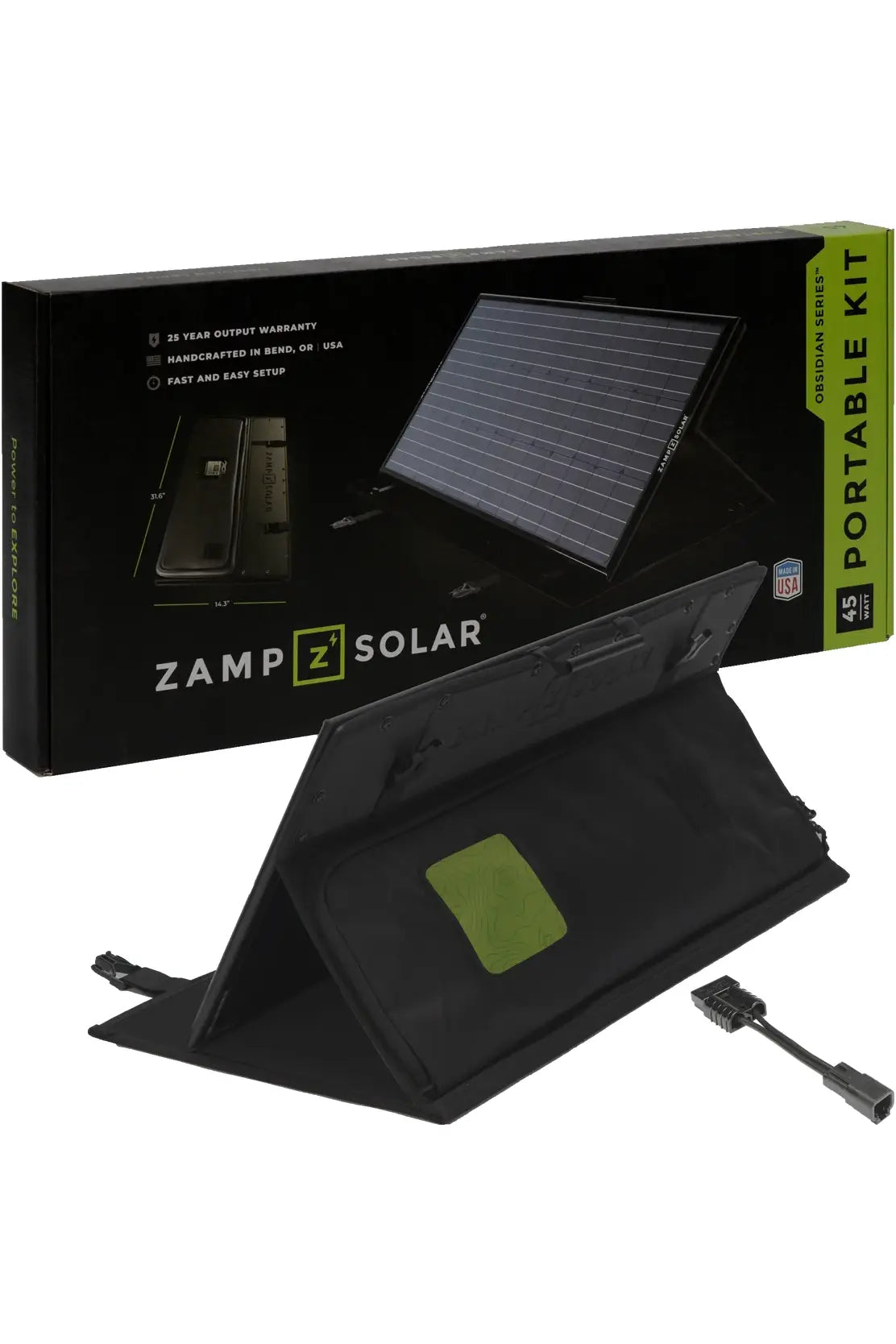 Zamp Solar OBSIDIAN® SERIES 45W Portable Solar Panel Charging Kit for Dometic PLB40 - Perfect for RV, Camping & Off-Grid Power Supply