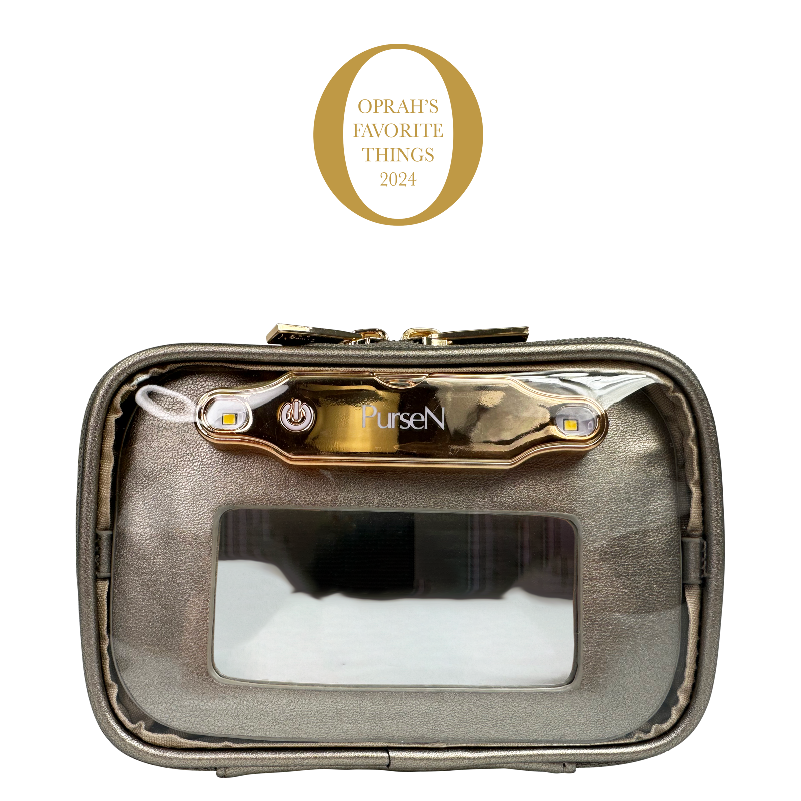 LITTMINI Lighted Makeup Mirror Case - Bronze Finish | Perfect for Travel, Vanity & Home Decor
