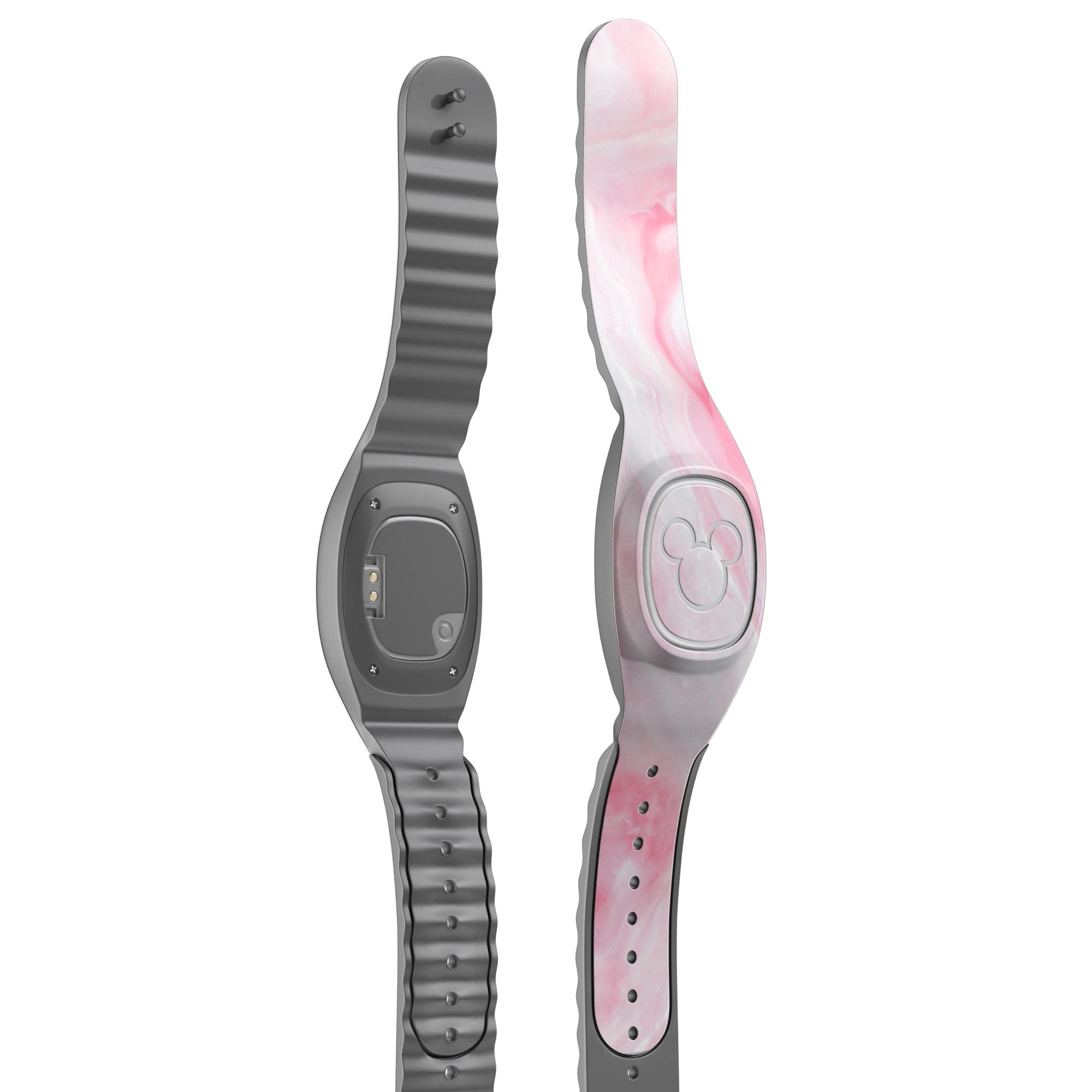 Marbleized Pink Paradise V6 - Full Body Skin Decal Vinyl Wrap Kit for Disney MagicBand 2.0 (Band Not Included) | Waterproof Protective Cover for Theme Park Visits, Travel & Everyday Wear