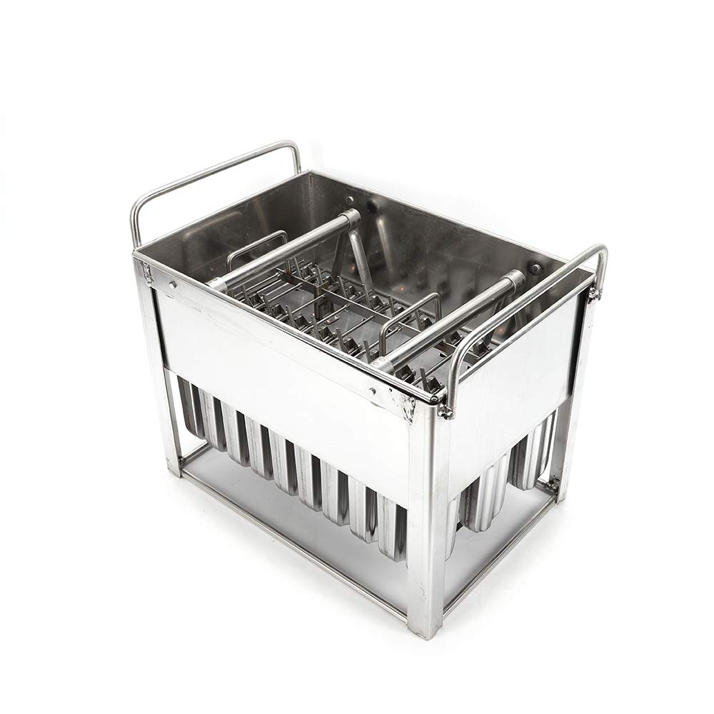Premium Stainless Steel Popsicle Molds Kit - 30Pcs Ice Lolly Maker with Cleaning Brush - BPA-Free Reusable Ice Cream Stick Holder for Homemade Frozen Treats - Perfect for Summer Parties, Kids Snacks & Healthy Desserts