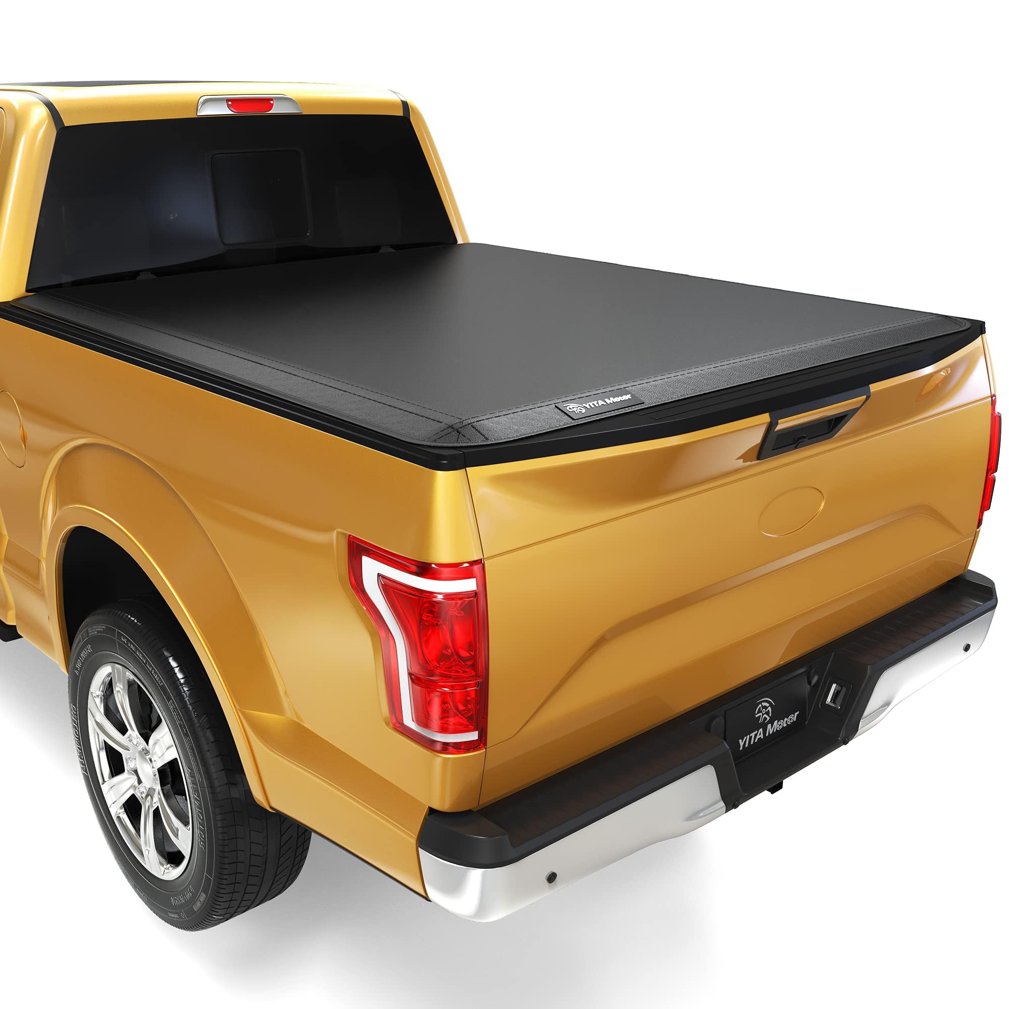 YITAMOTOR Soft Quad Fold Truck Bed Tonneau Cover for 2015-2025 Ford F150 F-150 5.5 ft Styleside Bed | Waterproof & Durable Truck Accessory | Perfect for Hauling, Camping & Outdoor Adventures
