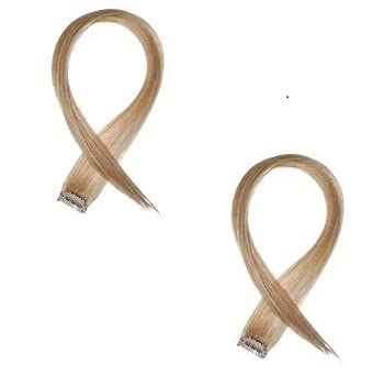 2 Pack Brown Hair Streaks & Color Highlight Hair Extensions for Women & Girls - Perfect for Parties, Cosplay & Everyday Styling