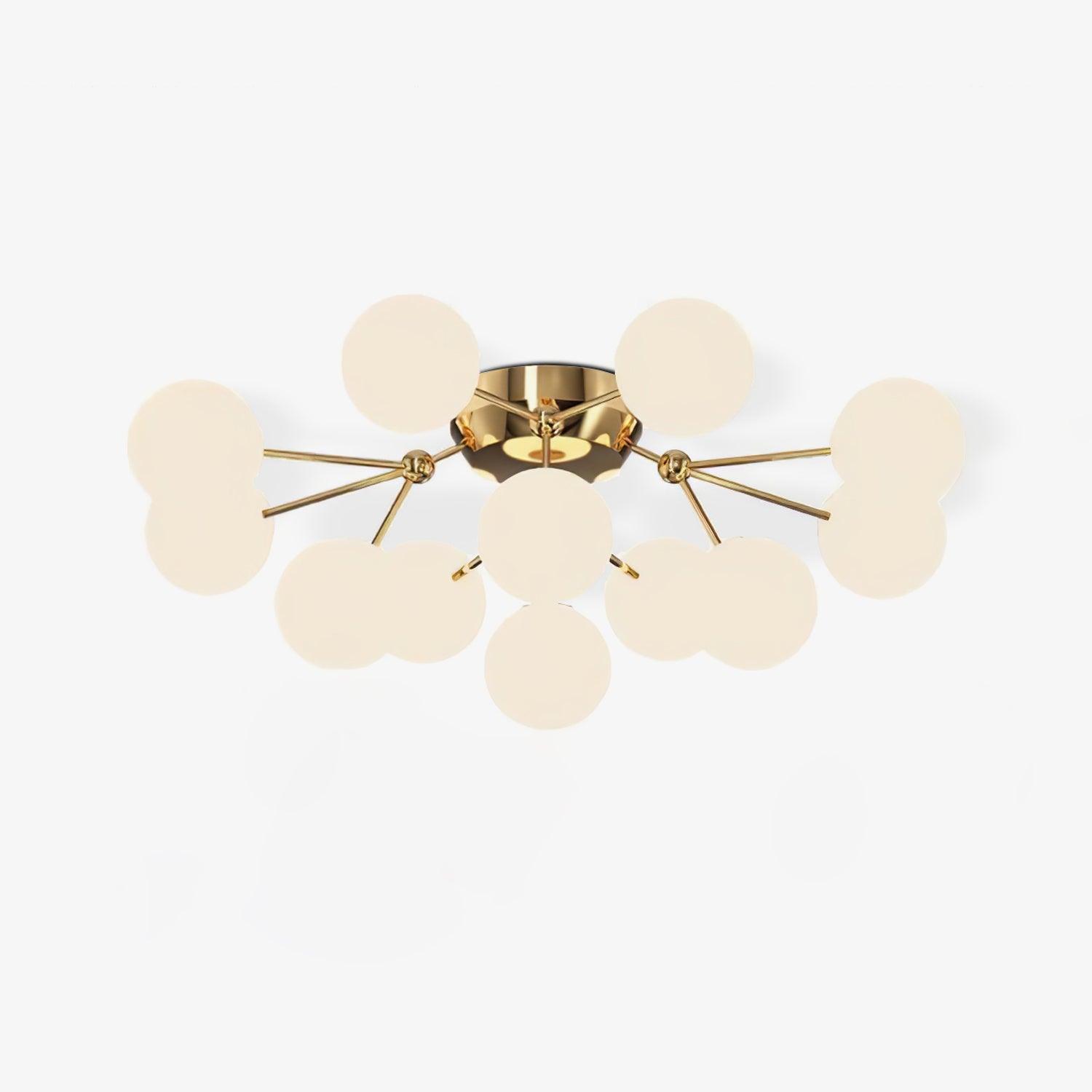 Modern Glass Balls Cluster Ceiling Light Fixture - Elegant Chandelier for Living Room, Dining Room, Bedroom & Office Decor