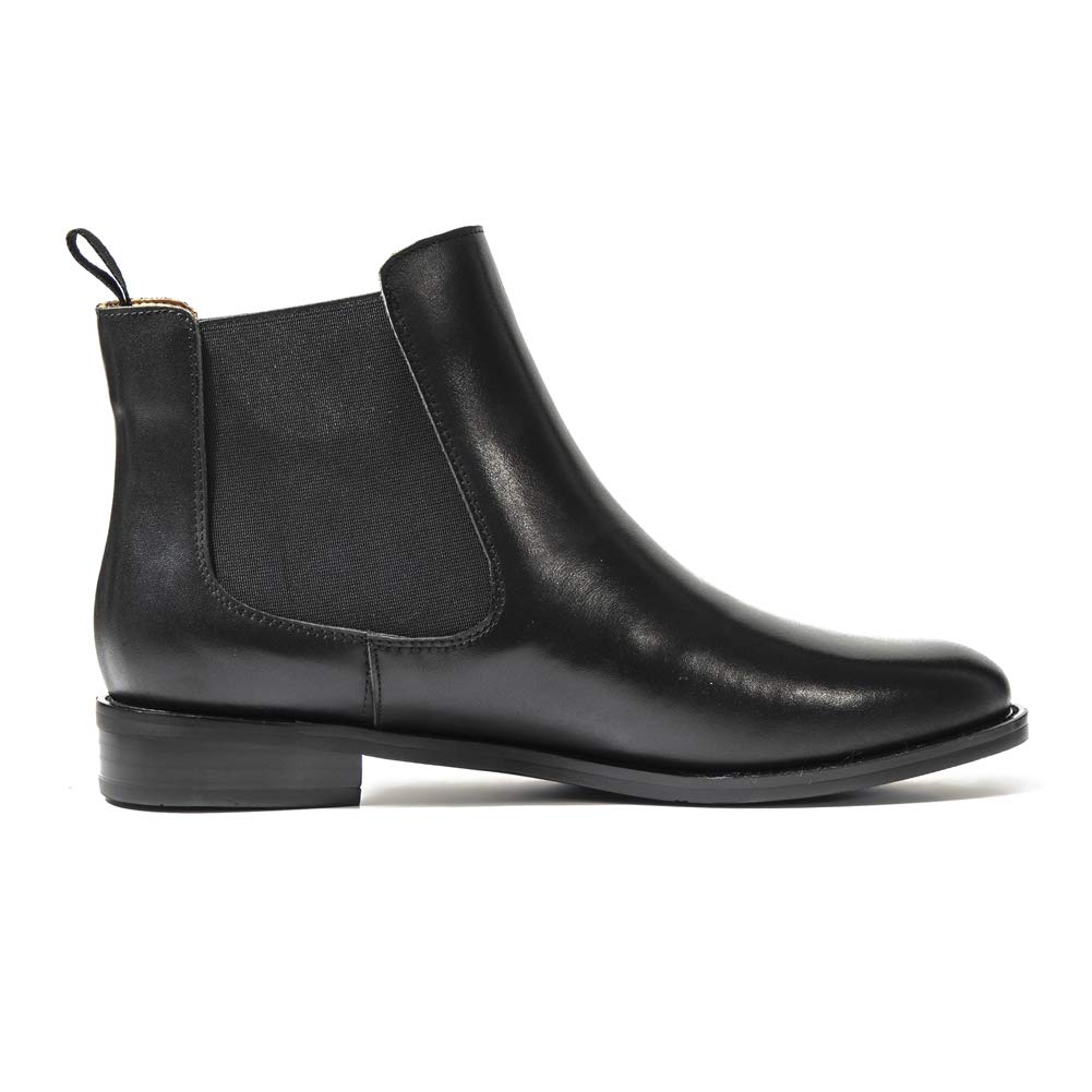 Women's Classic Leather Chelsea Boots - Waterproof Ankle Boots for Women, Comfortable Slip On Booties with Rubber Sole, Perfect for Fall Winter, Office, Casual & Outdoor Walking