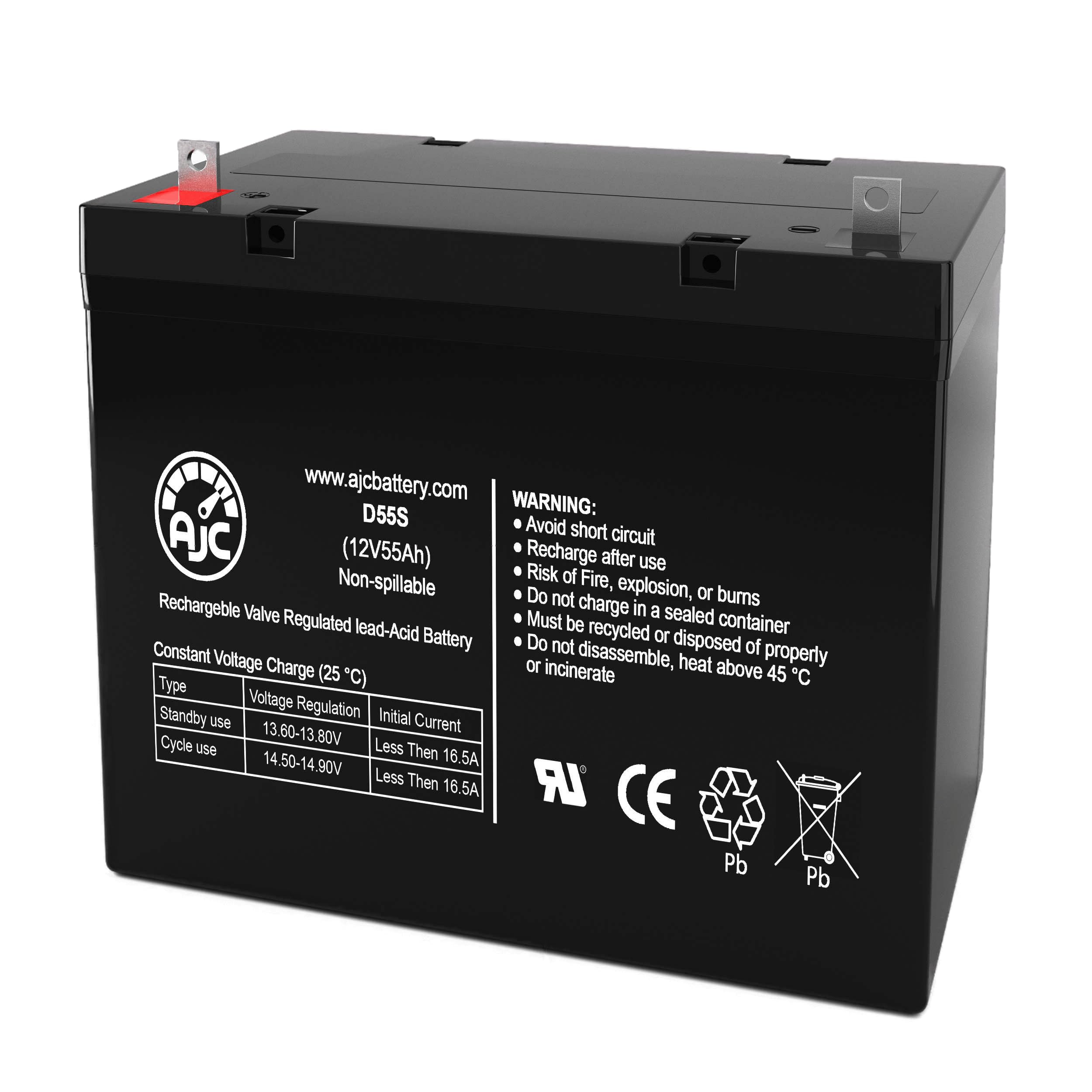 Golden Technologies Avenger 4 Wheel Scooter Replacement Battery - 12V 55Ah Wheelchair Power Solution | Perfect for Mobility Scooters & Electric Wheelchairs