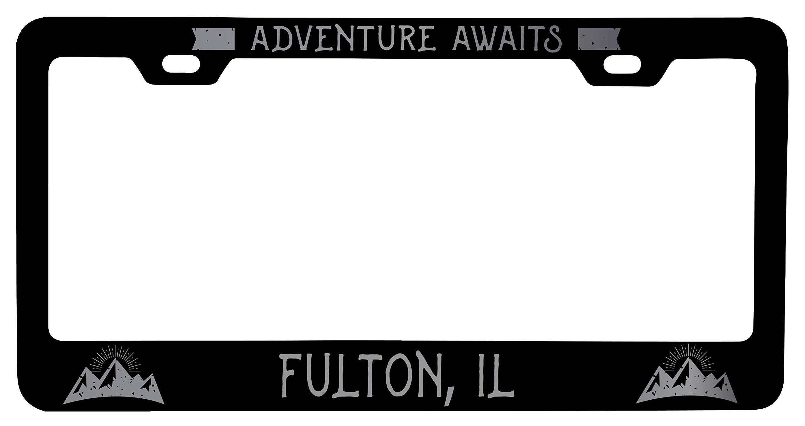 Custom Laser Etched Black Metal License Plate Frame - Personalized Vanity Car Accessory for Cars, Trucks & SUVs - Perfect for Gifts, Car Shows & Customization