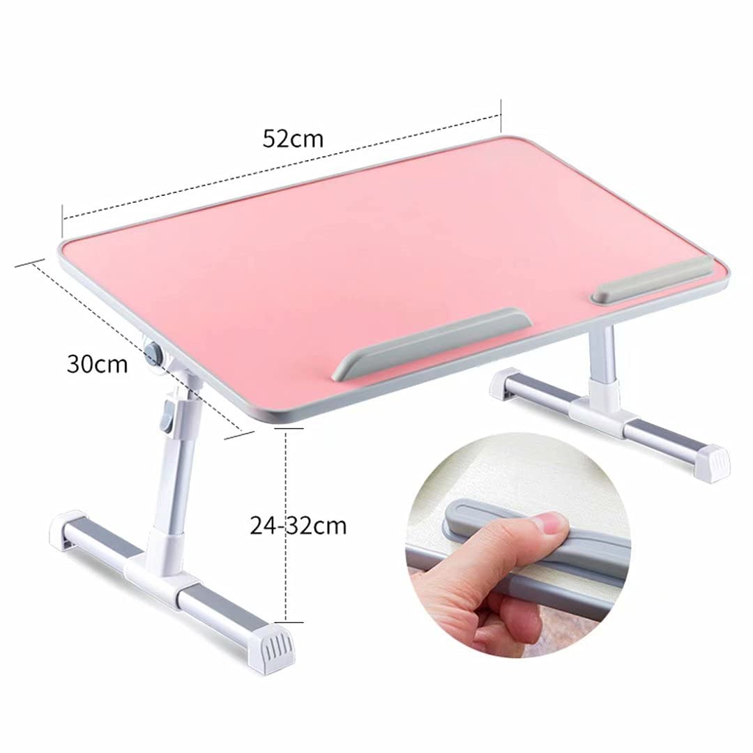 Adjustable Laptop Stand with USB Cooling Fans - Foldable Bed Desk for Home Office, Study & Work - Portable Lap Standing Table with Ergonomic Design - Perfect for Remote Work, Online Classes & Bedroom Use