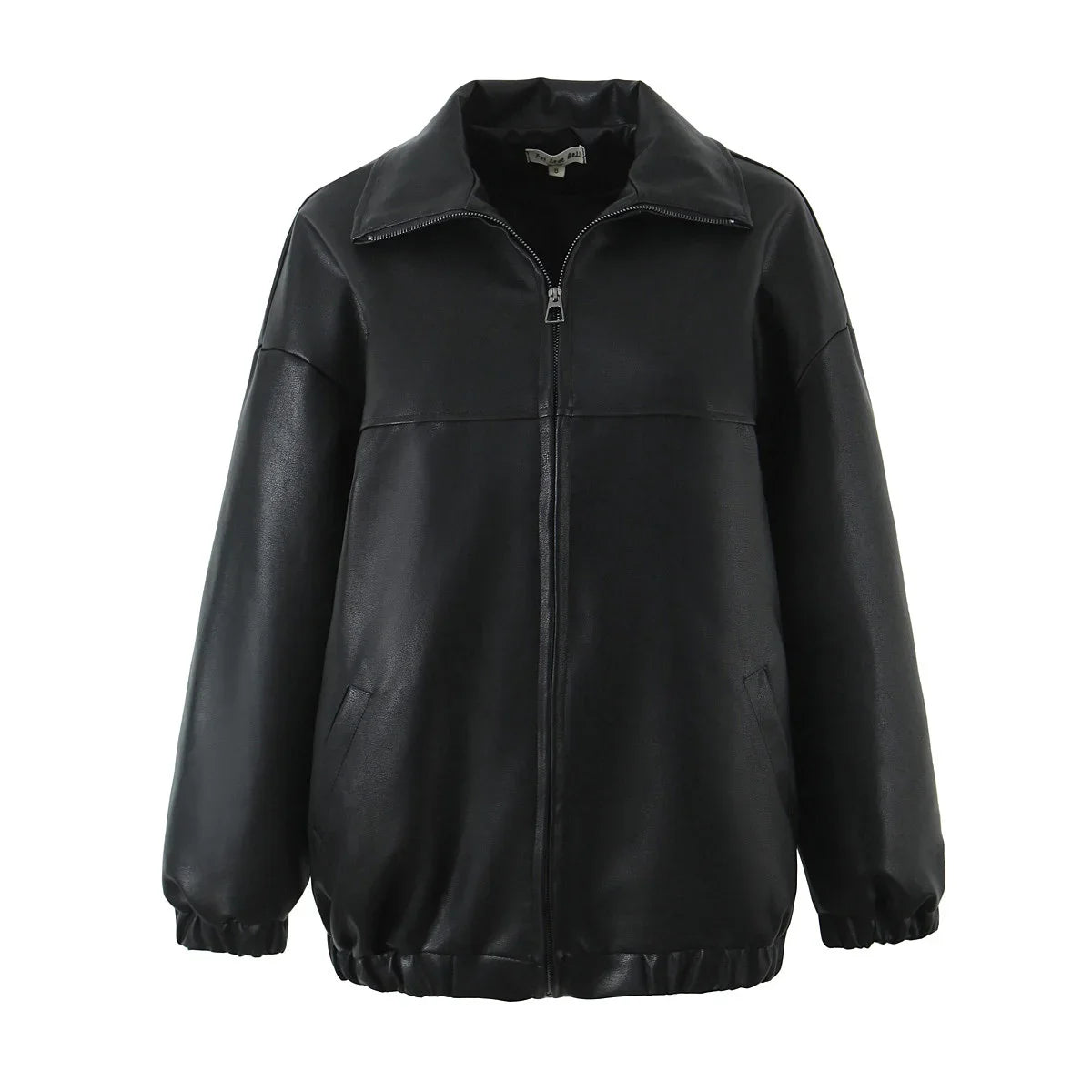Stylish Black Leather Jacket for Women - Autumn & Winter Fashion 2024 | Retro High Street Trend | Premium Outerwear for Casual & Night Out
