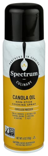 Spectrum Naturals High Heat Canola Oil Spray - 6 oz (Pack of 6) | Ideal for Baking, Frying & Grilling | Non-GMO Cooking Oil for Healthy Meals