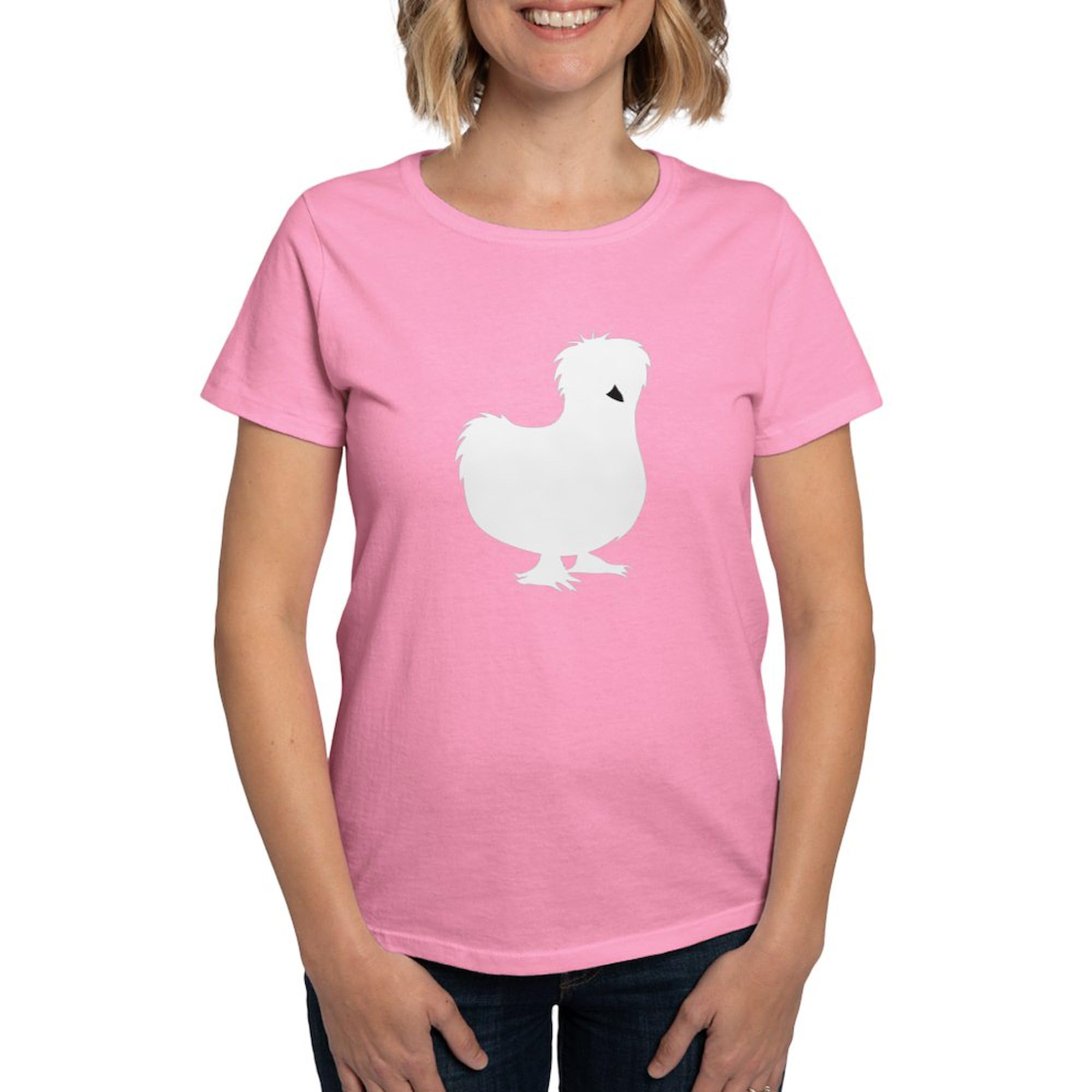 Silkie Chicken Women's T-Shirt - 100% Cotton Dark Tee for Casual Wear & Chicken Lovers | Perfect for Farm Life, Animal Enthusiasts & Funny Gift Ideas