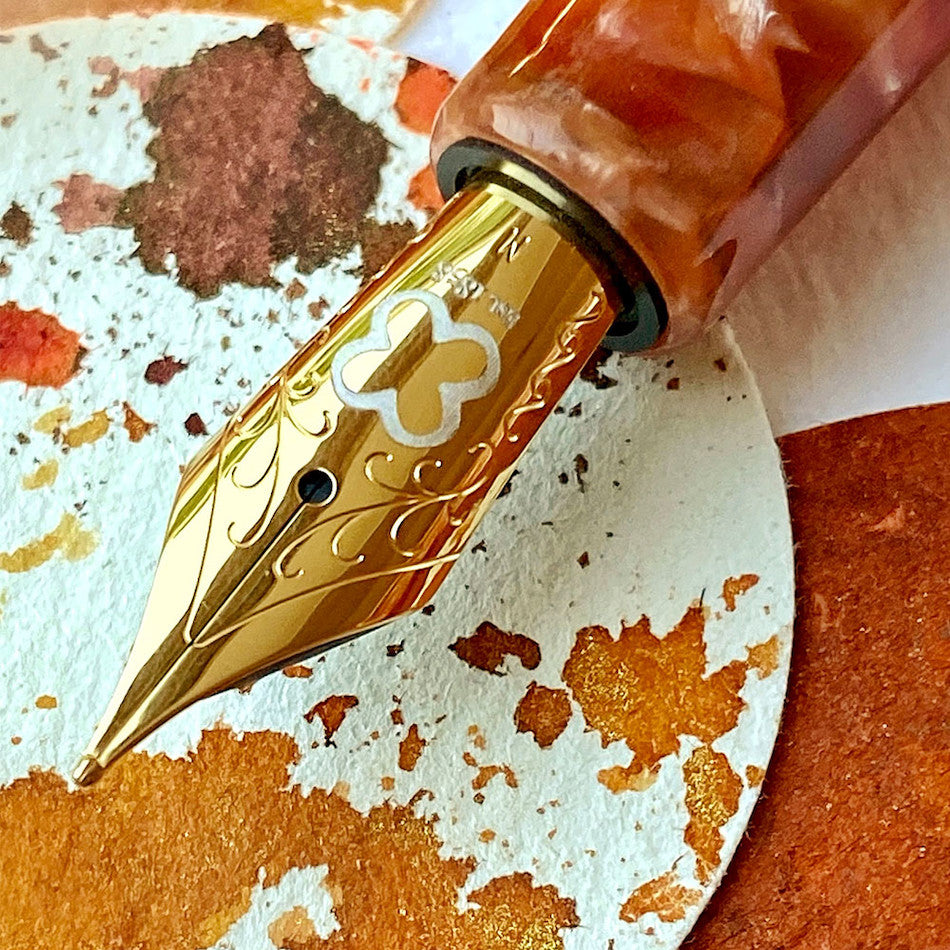 Esterbrook Estie Oversize Fountain Pen - Petrified Forest Design with Gold Trim | Premium Writing Instrument for Calligraphy, Journaling & Gift Giving
