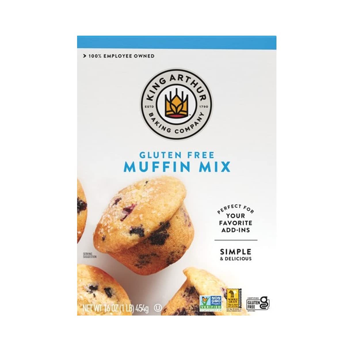 King Arthur Gluten Free Muffin Mix, 16 oz - All-Purpose Baking Mix for Delicious Homemade Muffins, Perfect for Breakfast, Snacks & Special Diets