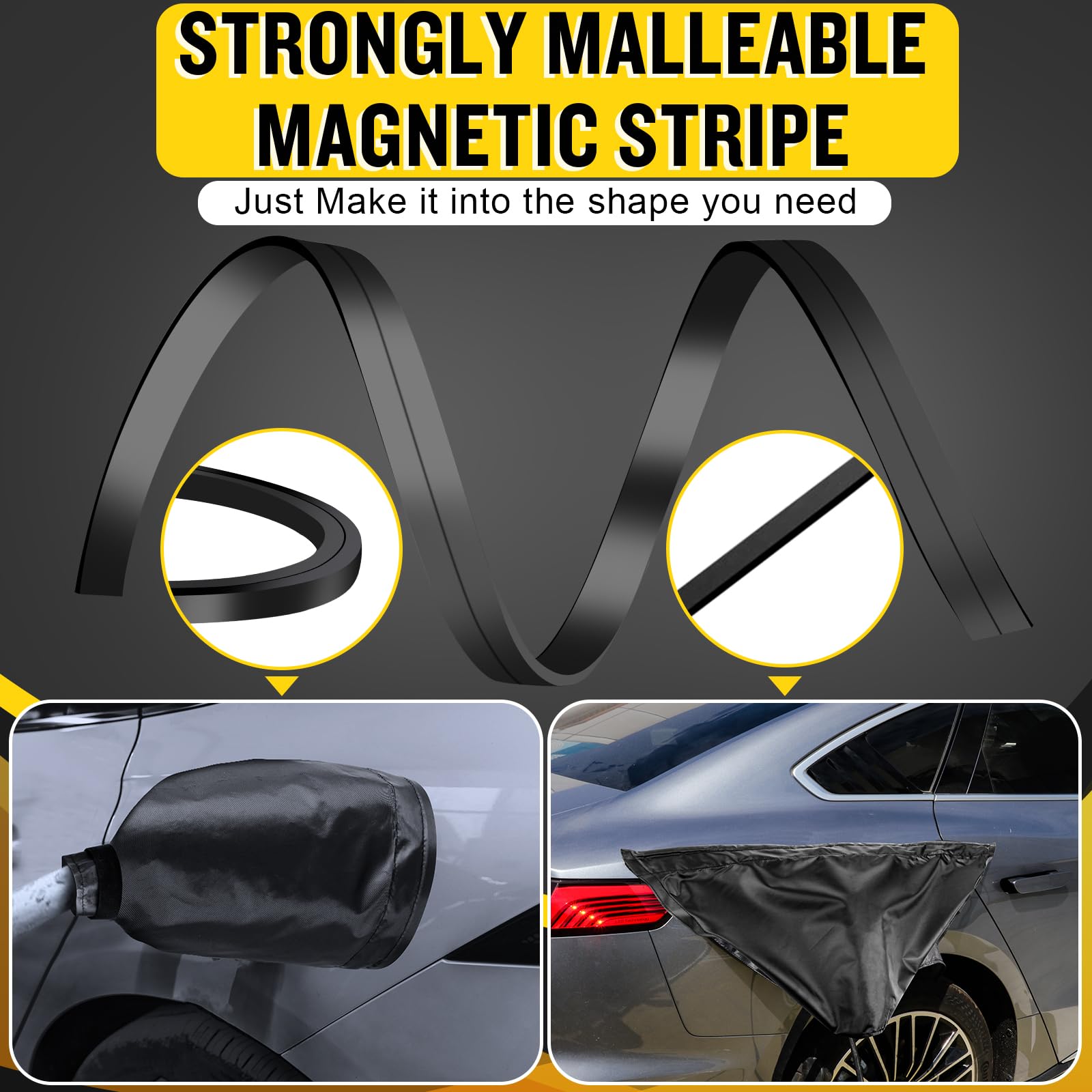 Weatherproof EV Charger Plug Cover - Magnetic & Suction Cup Design for All Electric Vehicles - Durable Charging Port Protector for Tesla, Nissan Leaf, Chevy Bolt - Perfect for Home, Garage & Outdoor Charging in Rain/Snow