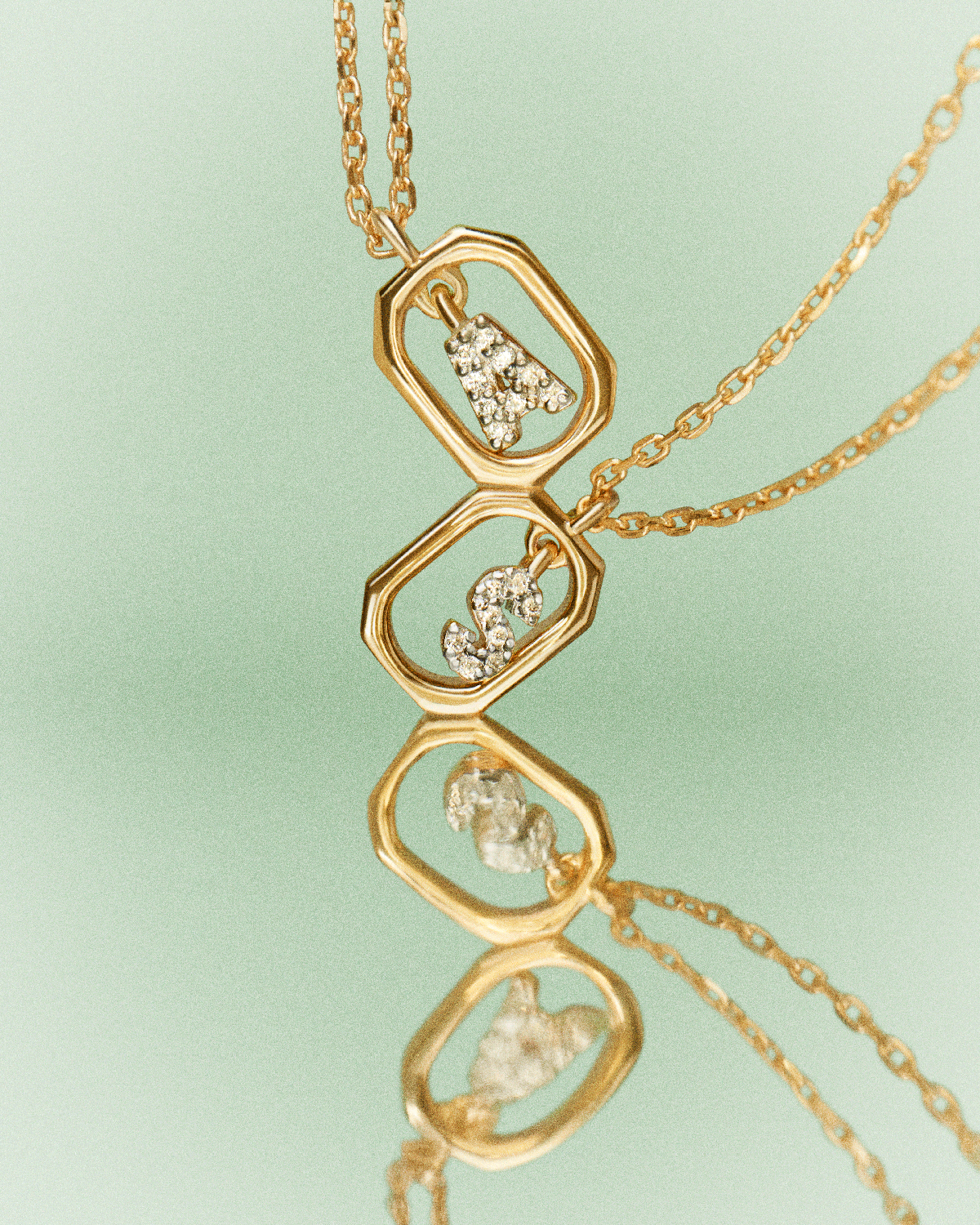 GRID 2 Mini Letter A Necklace - Dainty Initial Pendant for Women | Perfect Gift for Birthday, Anniversary & Valentine's Day | Everyday Jewelry & Layering Piece