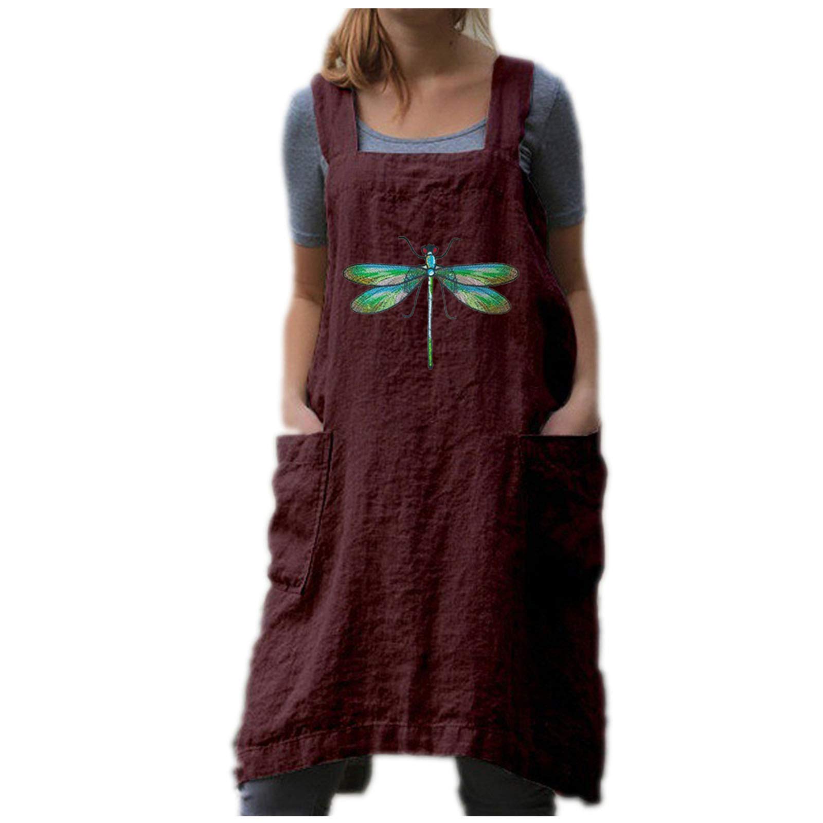 Women's Summer Floral Casual Dress - Black Cotton & Linen Plus Size T-Shirt Dress with Pockets | Perfect for Beach, Vacation & Everyday Wear