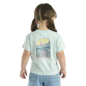 Youth Girls Short Sleeve Arch T-Shirt - Starlight Blue | Comfortable Casual Tee for School, Sports & Everyday Wear