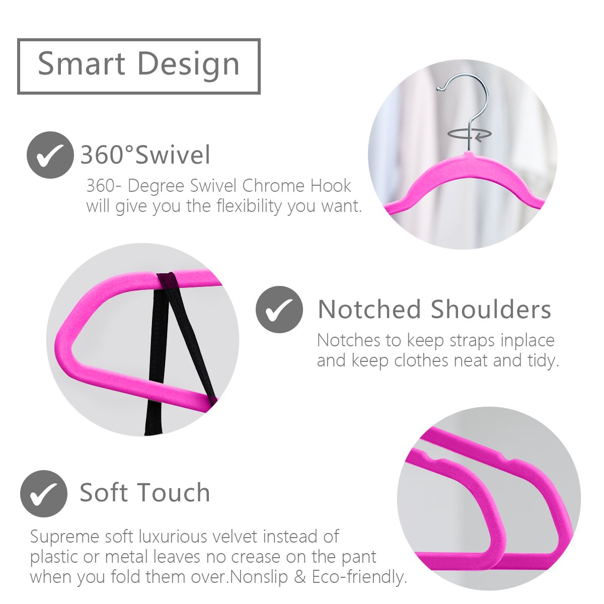 Premium Velvet Hangers - 50 Pack Heavy Duty Non-Slip Closet Organizers with Chrome Hooks - Space Saving Clothes Hangers for Suits, Dresses & Coats (Pink) - Perfect for Wardrobe Organization & Closet Storage Solutions