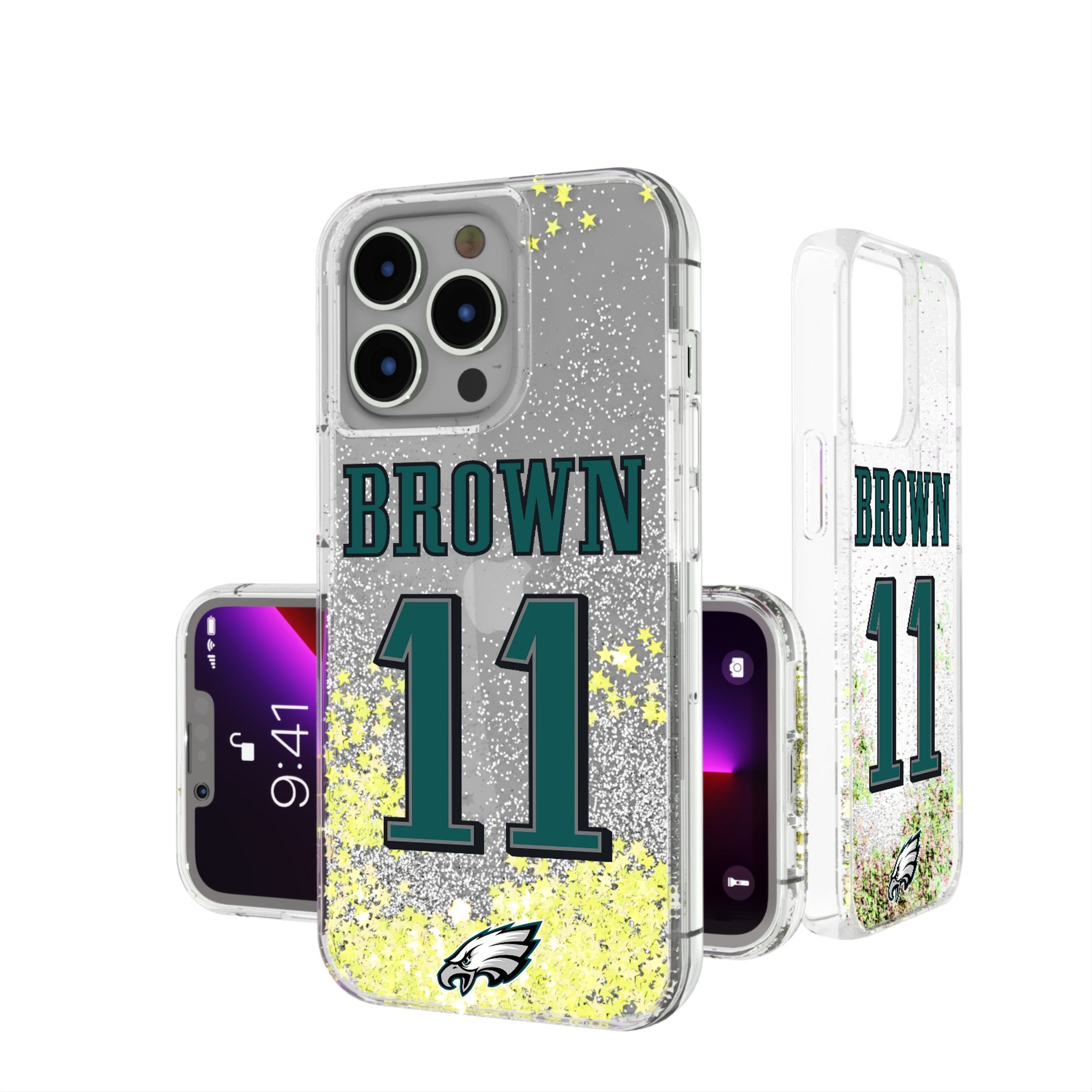 A.J. Brown Philadelphia Eagles NFL Football Glitter Phone Case for iPhone & Samsung - Perfect for Game Day & Eagles Fans