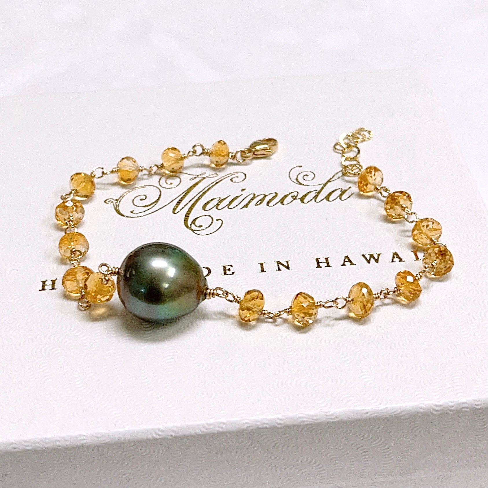MAILI Citrine Beaded Bracelet (B560) - Handmade Gemstone Jewelry for Women, Healing Crystal for Positive Energy & Stress Relief - Perfect for Meditation, Yoga, and Everyday Wear